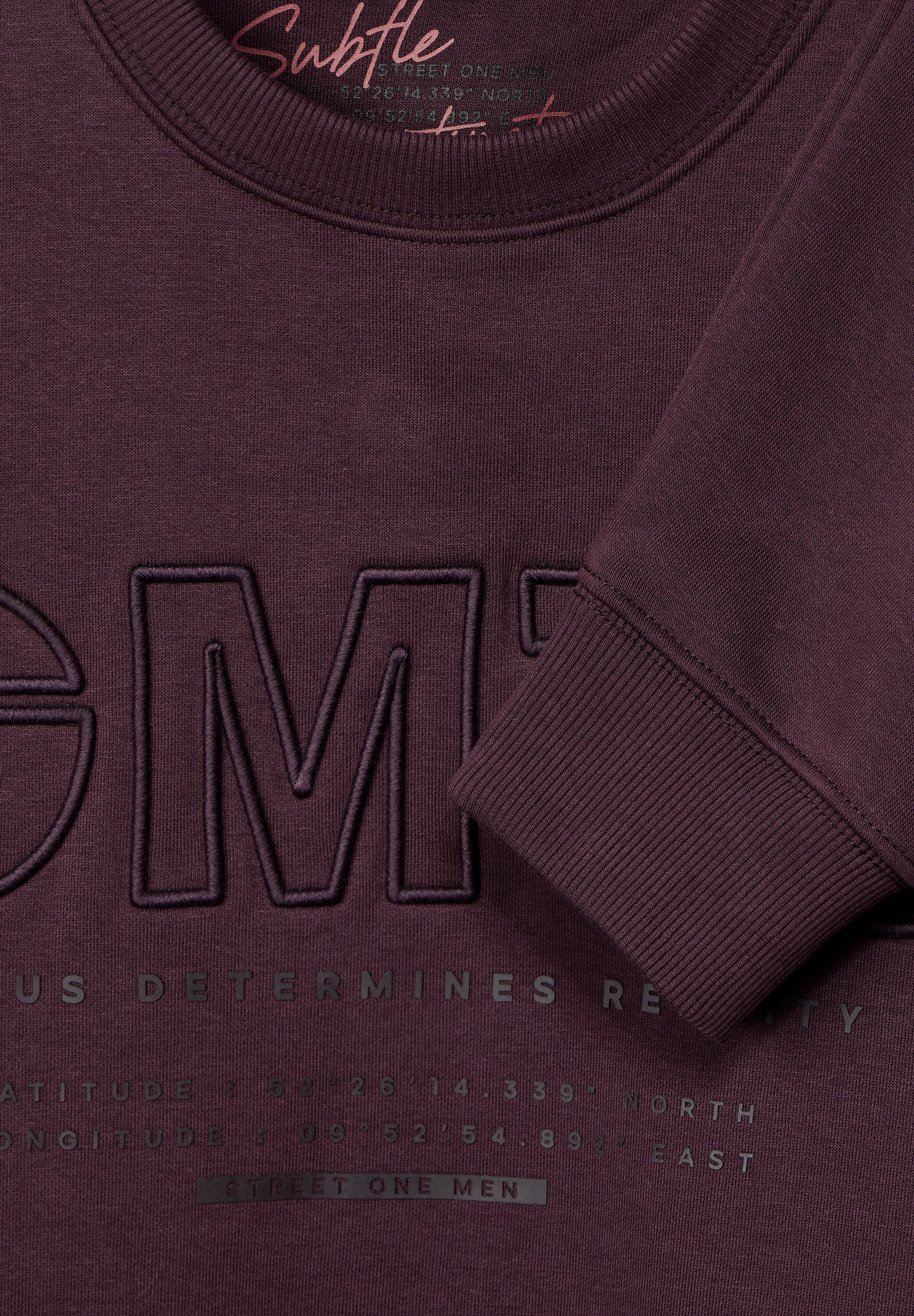 STREET ONE MEN Sweatshirt, in Unifarbe
