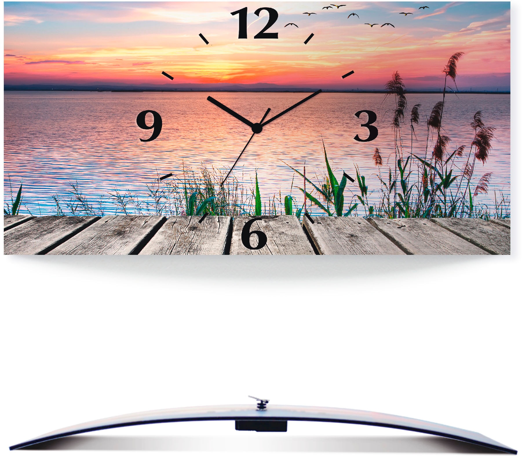 Artland Wanduhr "Der See in den Farben der Wolken" wahlweise mit Quarz- ode günstig online kaufen