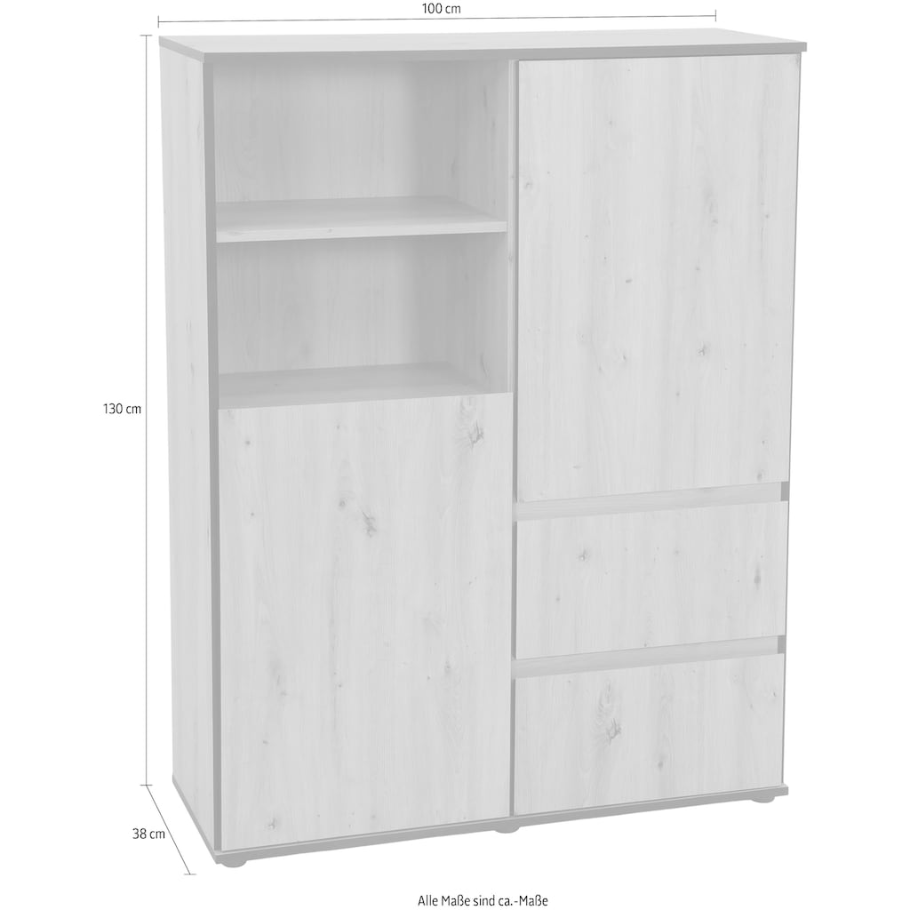 HELA Highboard »Ariana«, mit angeschrägten Griffmulden, Breite 100 cm