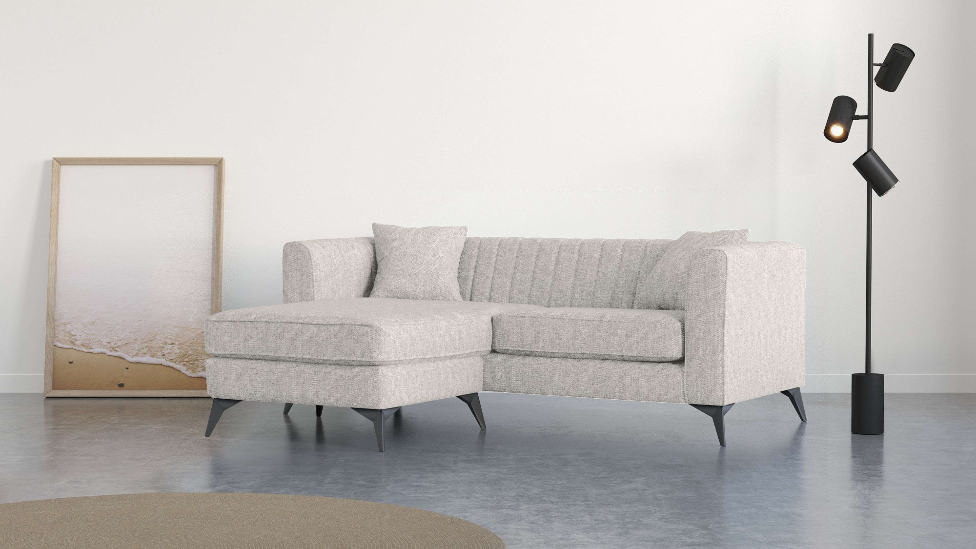 Places of Style Ecksofa "MATTHEW B/T/H: 201/162/74 cm, ideal für kleine Räu günstig online kaufen