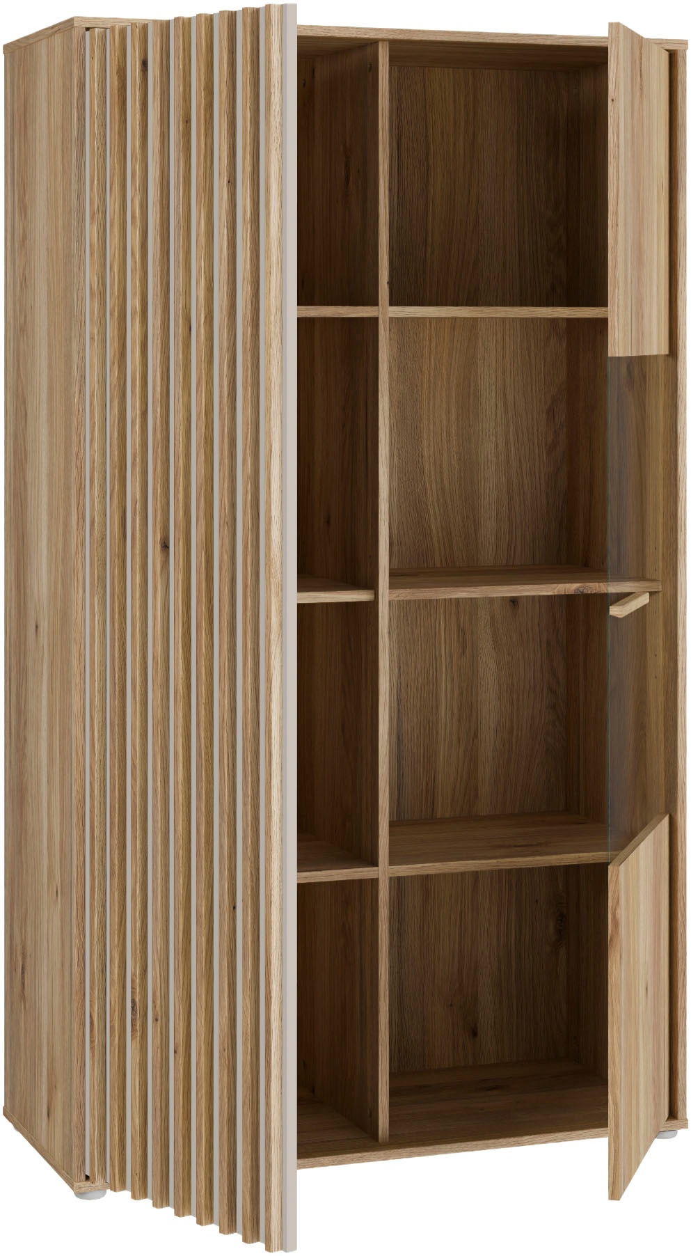 FORTE Highboard »Forte Arank Highboard, Glastüre, Beleuchtung optional bestellbar«