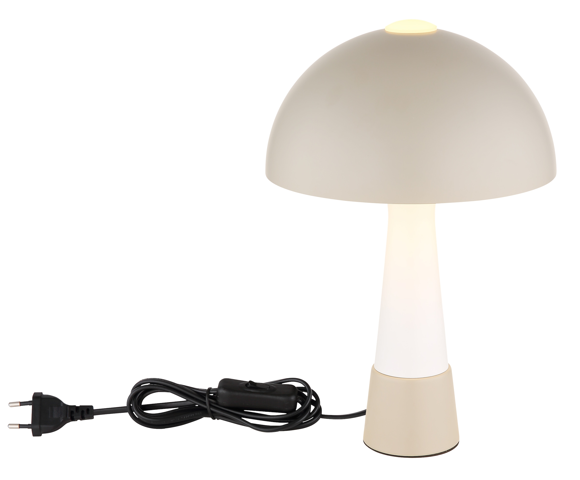 GLOBO LIGHTING Tischleuchte »MERLIN« E27 1 Stk. warmweiß - kaltweiß Tischlampe mit Pilzschirm