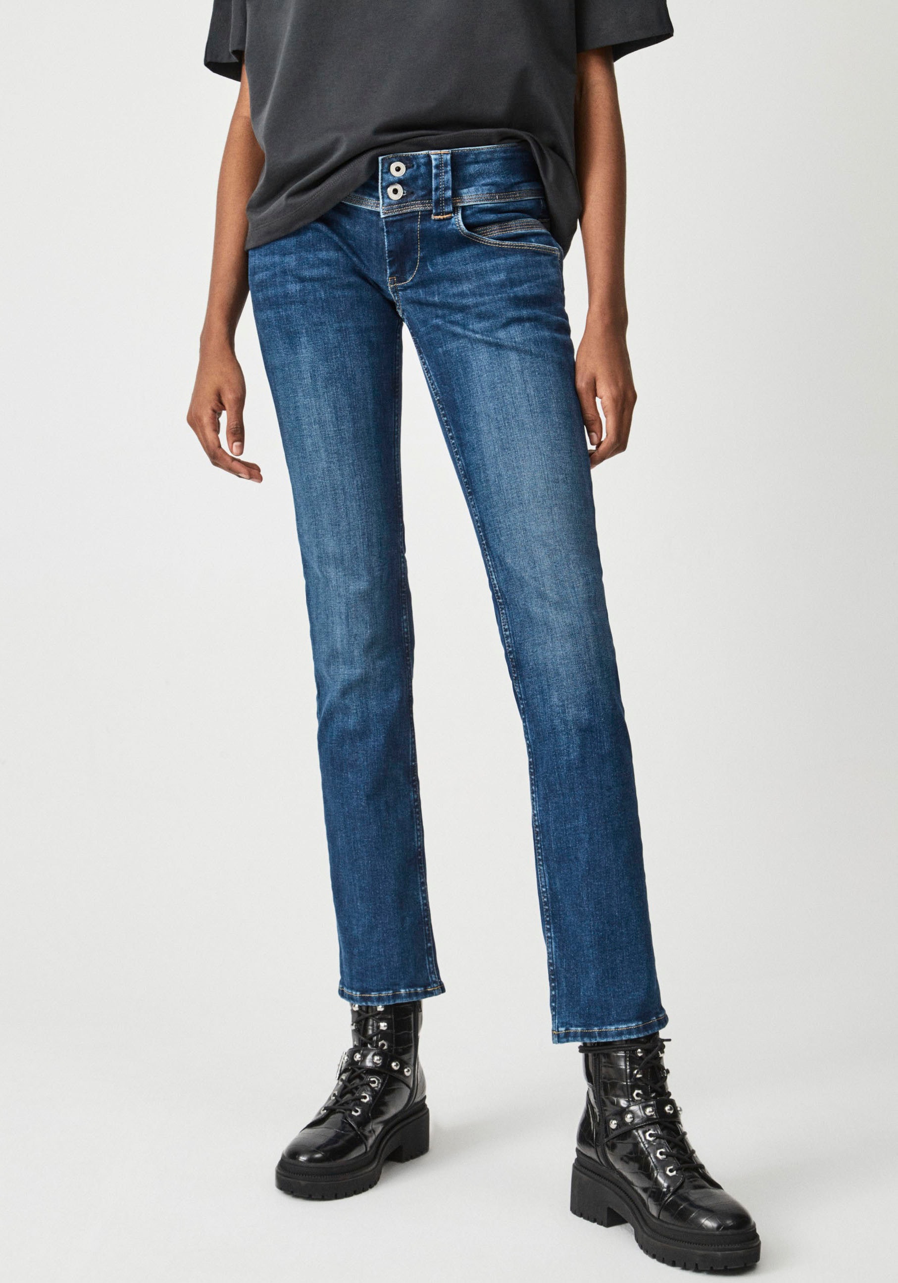 Pepe Jeans Regular-fit-Jeans »VENUS«, mit bestellen für | Badge BAUR