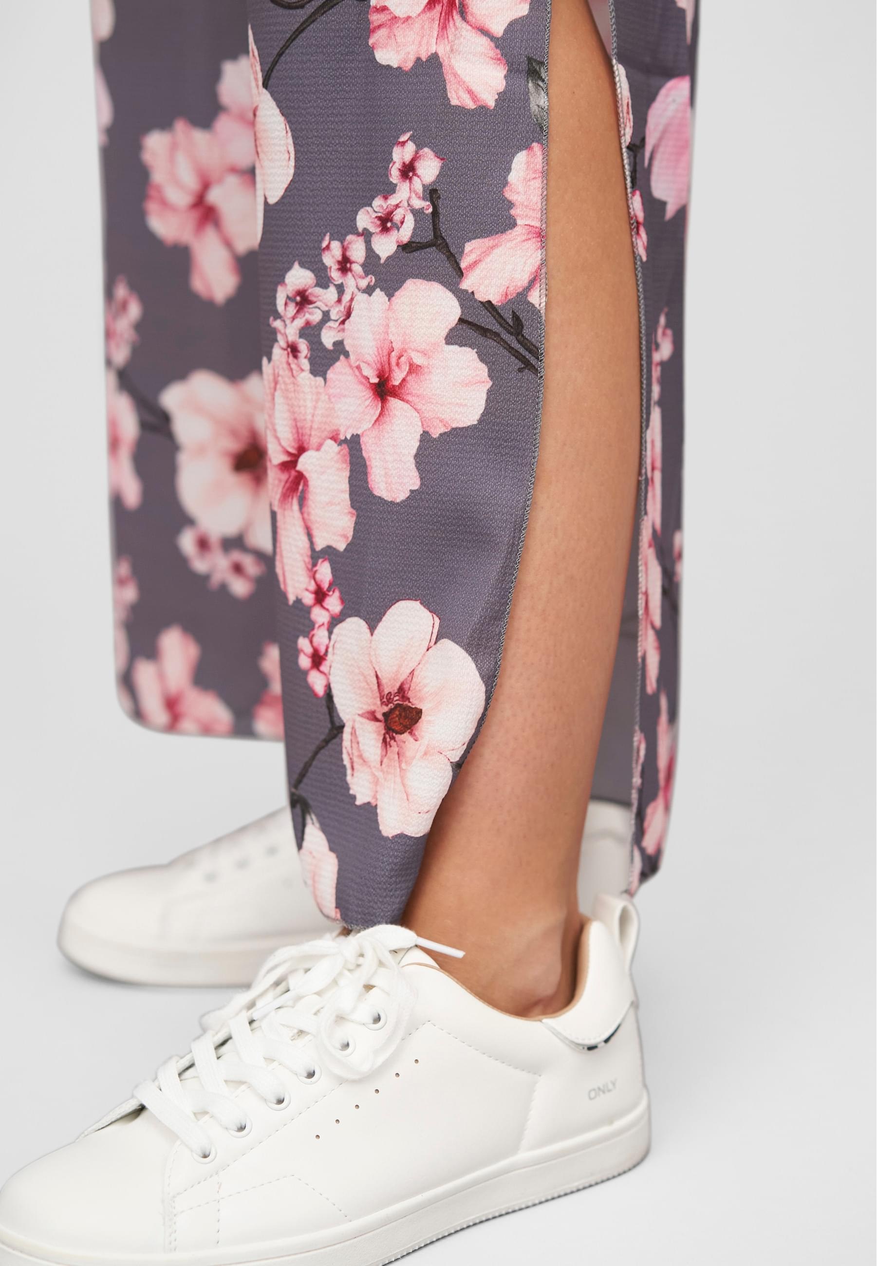 CLOUD 5IVE Stoffhose »CLOUD 5IVE High-Waist Sommerhose mit Blumen Print«, (1 tlg.)
