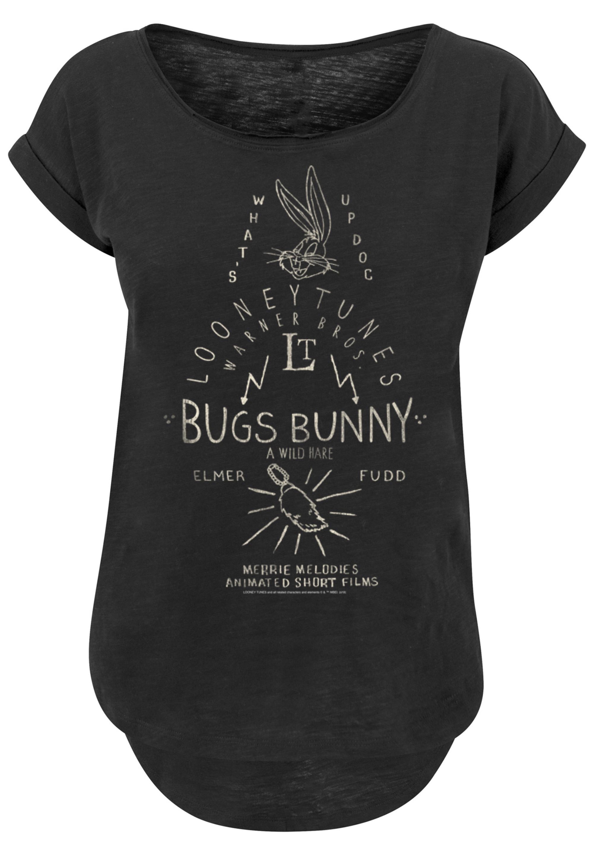 F4NT4STIC T-Shirt »Looney Tunes Bugs Bunny A Wild Hare«, Print