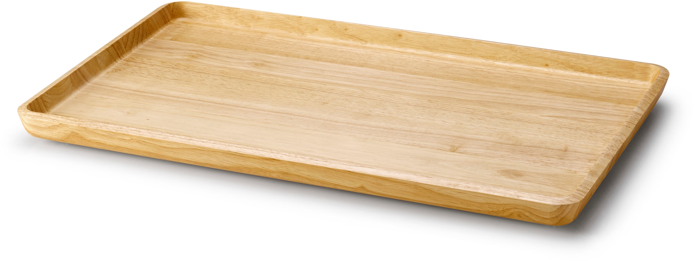Continenta Tablett rechteckig, Gummibaum 53x32x3cm