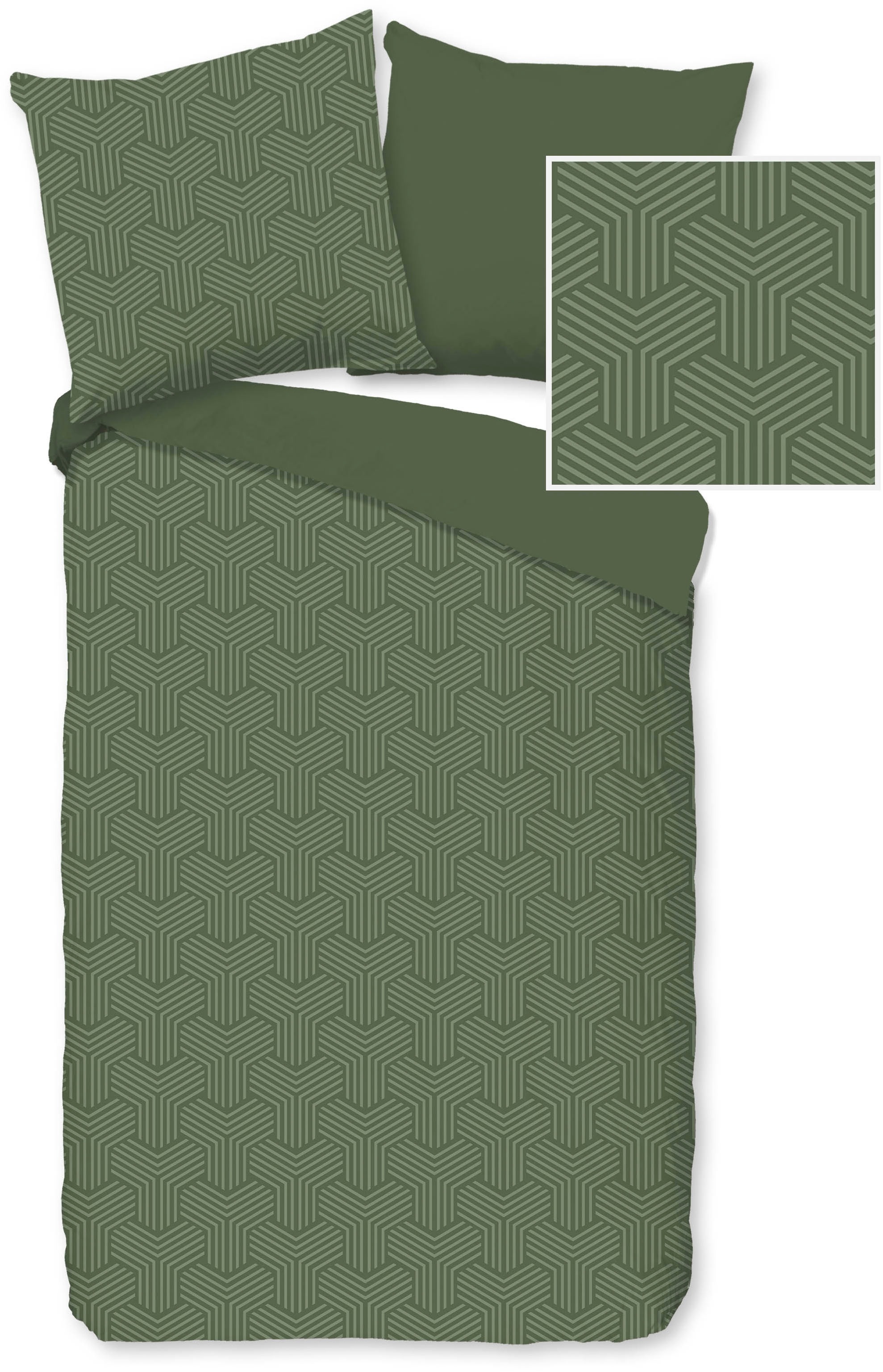 Thumbnail - PURE luxury collection Wendebettwäsche "Groningen" 3 Mikrofaser, Pflegeleicht, Reißverschluss, Wende, 3D, uni muster, we...