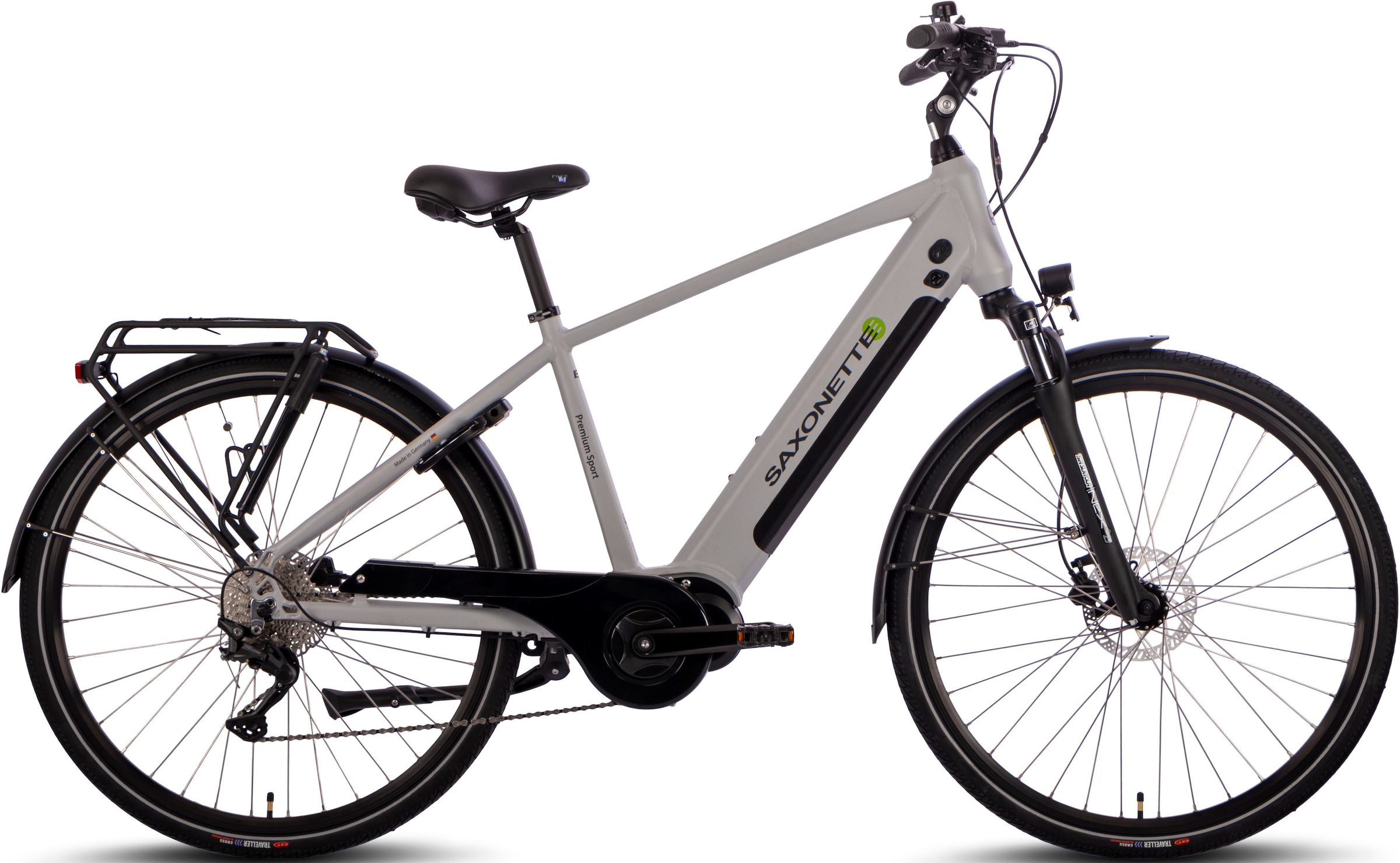 SAXONETTE E-Bike »Premium Sport (Diamant)«, 10 Gang, Mittelmotor 250 W, Pedelec