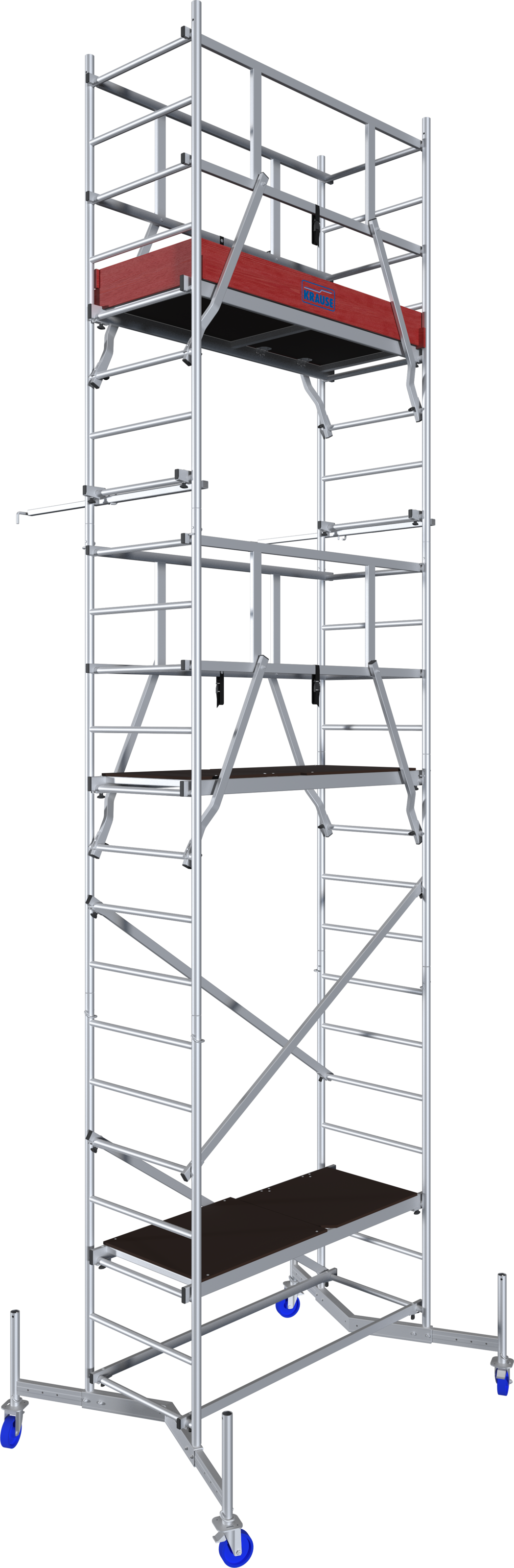 KRAUSE Arbeitsgerüst »ClimTec System«, Komplettgerüst inkl. 1 Aufstockung, 2 Aufstockung + Fahrrollensatz
