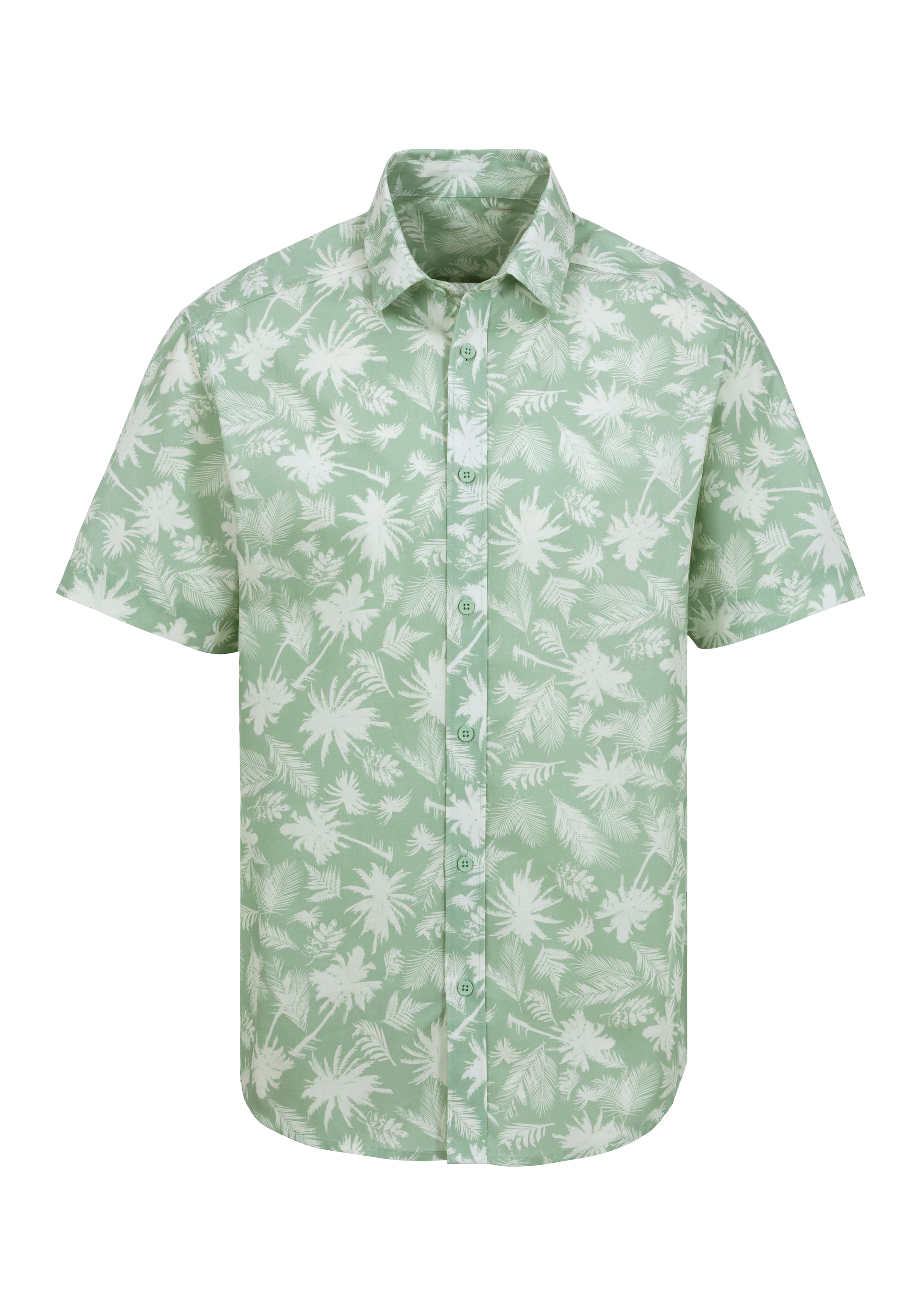 Beachtime Hawaiihemd »Regular fit«, Kurzarm, Freizeithemd mit Palmenprint, reine Baumwolle