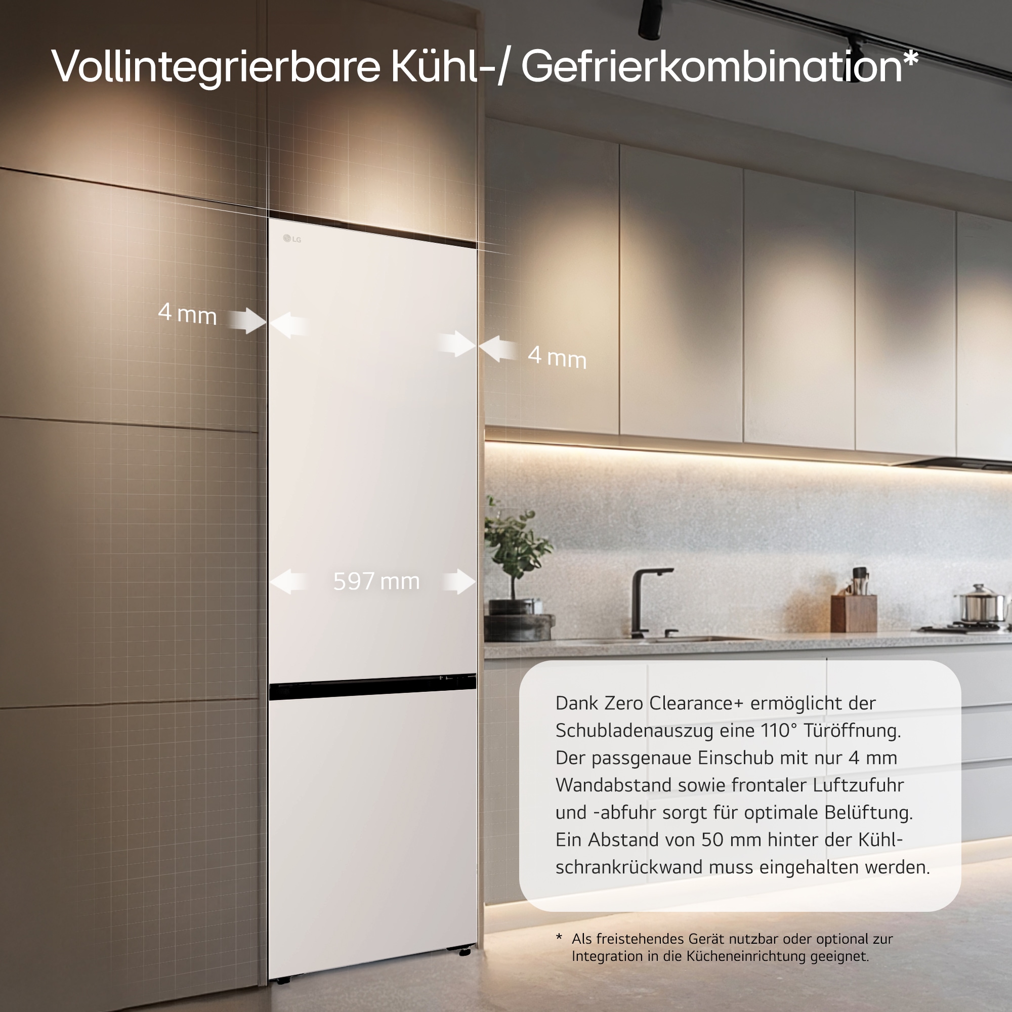 LG Kühl-/Gefrierkombination »GBBS726ASW« 203 cm hoch 59,5 cm breit 0 Grad Zone und Total NoFrost