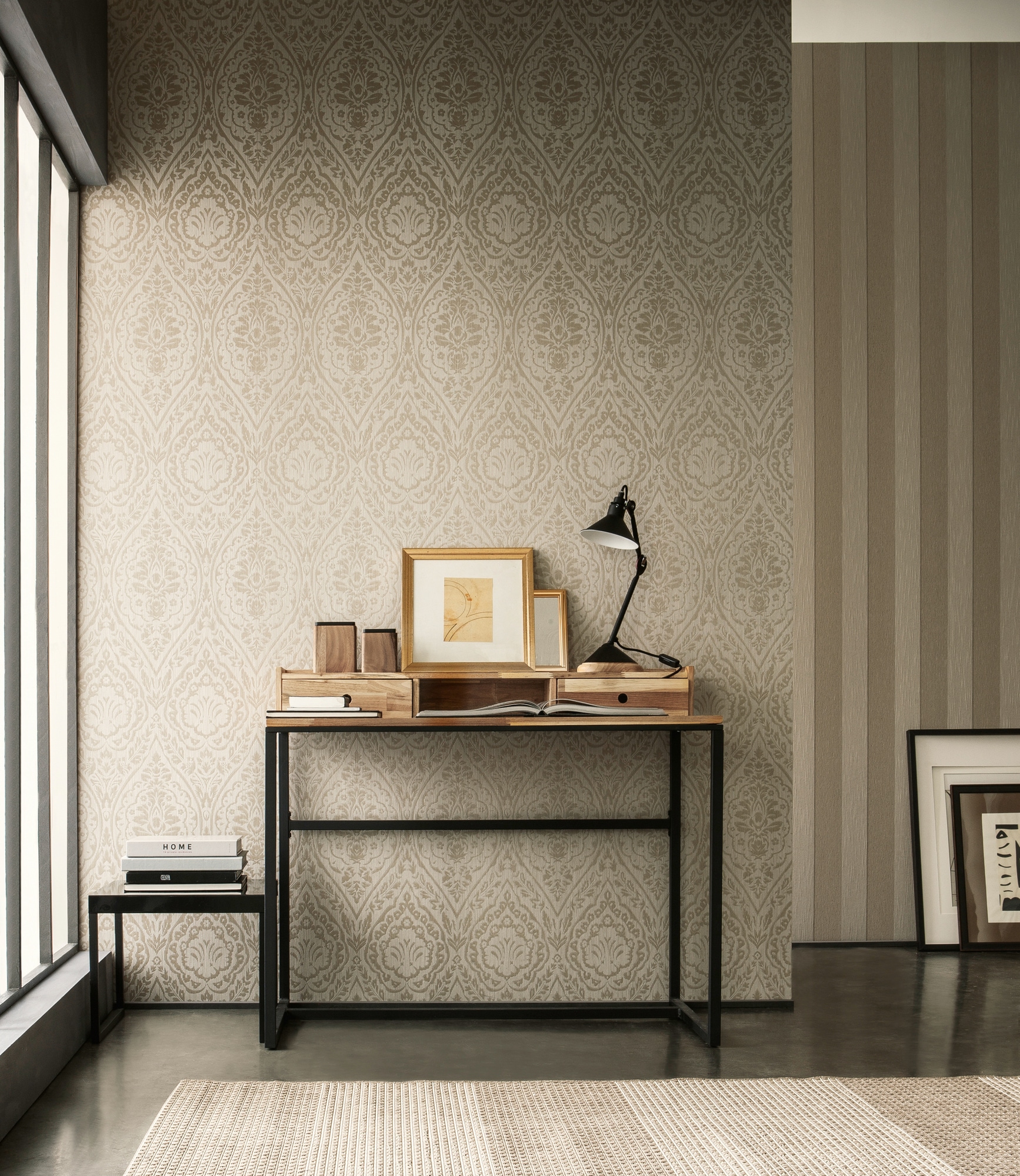 Architects Paper Textiltapete »Tessuto« Barock | gemustert | ornamental samtig Tapete Streifen Tapeten Wohnzimmer Schlafzimmer Küche modern Flur Büro