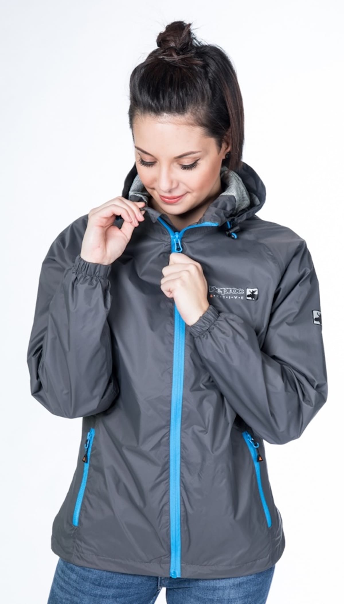 DEPROC Active Regenjacke "CHESTER II WMN" mit Kapuze auch in Großen Größen erhältlich