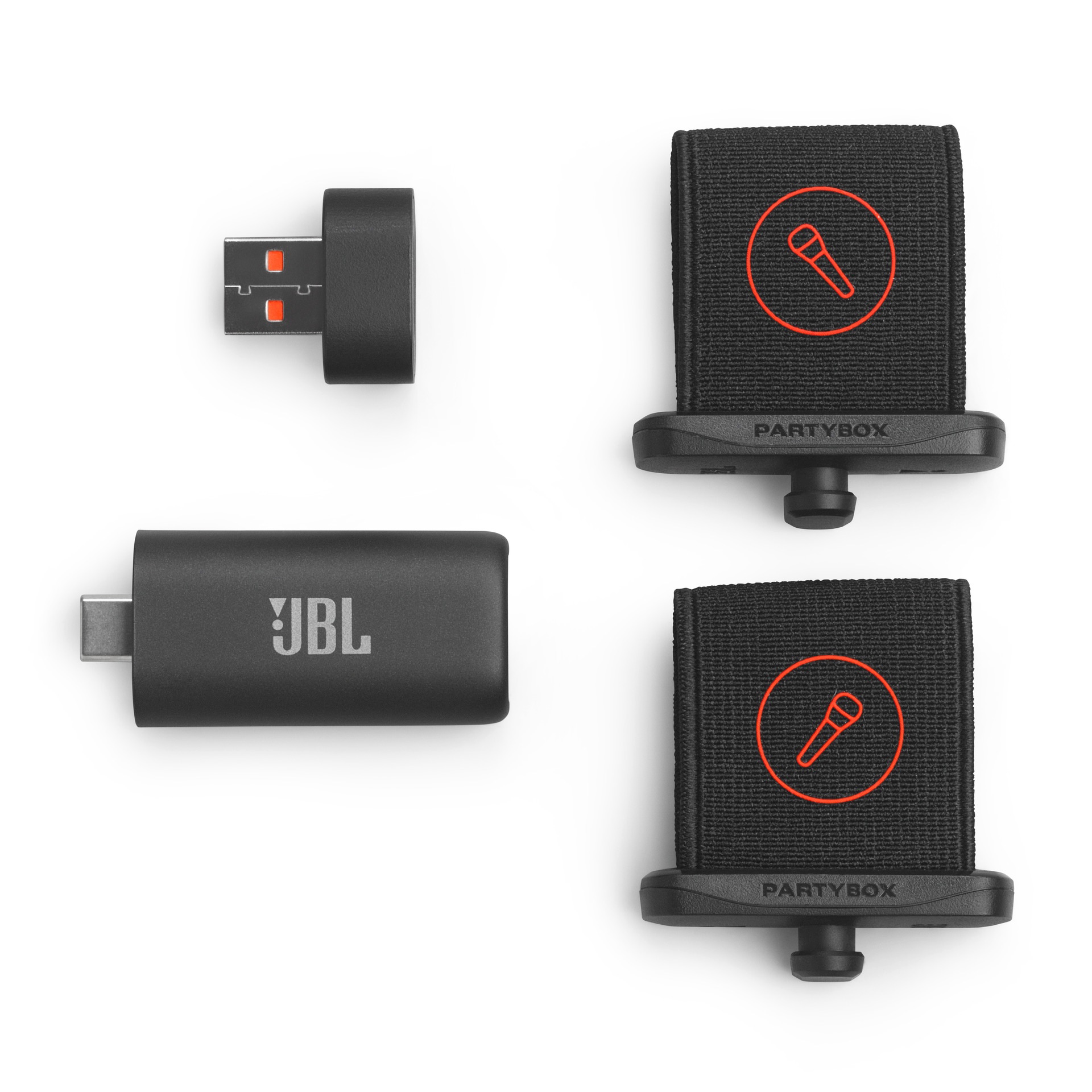 JBL Mikrofon »EasySing Mics Mikrofon für Club 120, Stage 320, Partybox 520 und 720« 2 kabellose,KI-gesteuerte Karaoke-Mics mit Stimmentfernung in Echtzeit