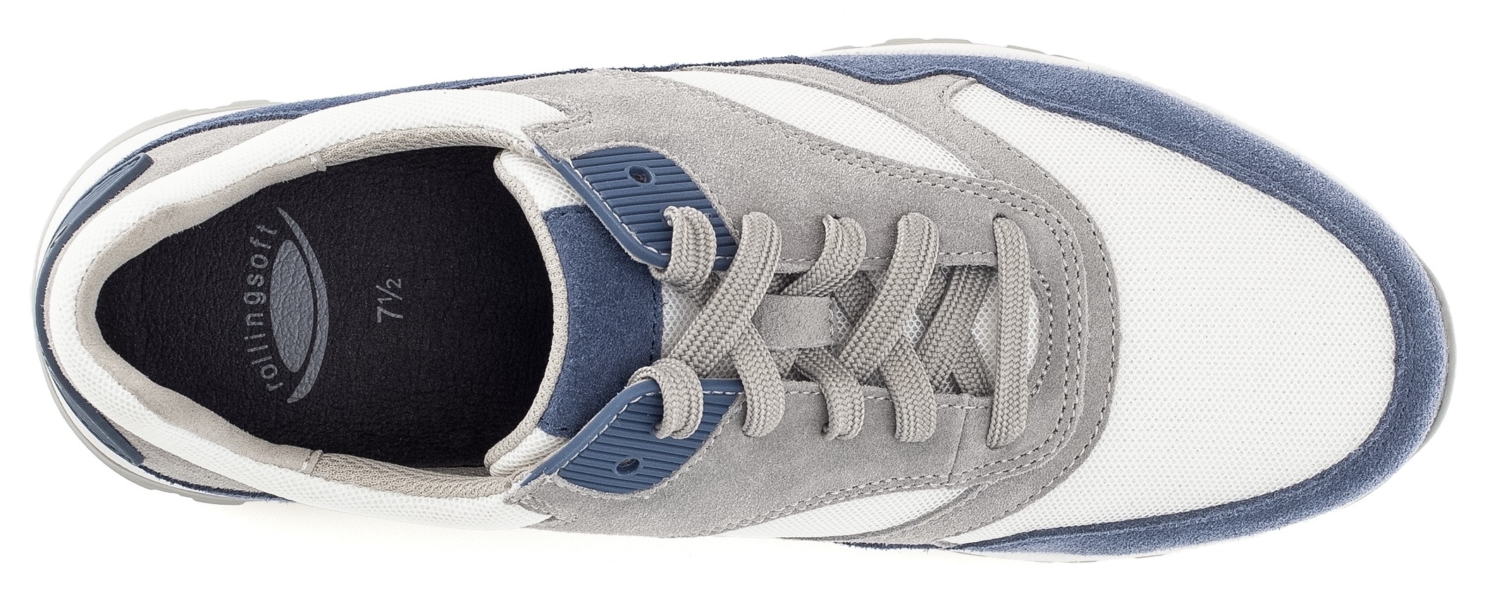 Gabor Rollingsoft Keilsneaker, Freizeitschuh, Halbschuh, Schnürschuh mit Wechselfußbett, Weite G