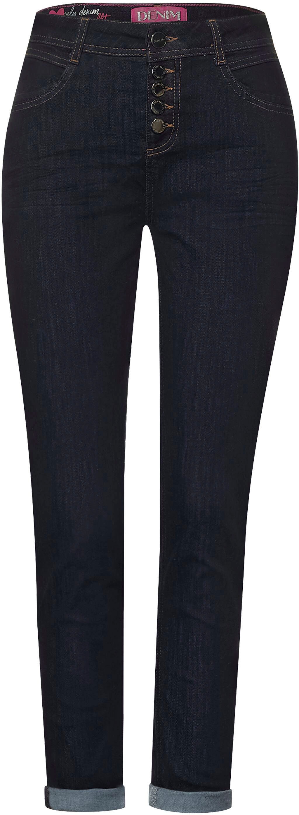 Mom«, an STREET | Slim-fit-Jeans mit kaufen den Gürtelschlaufen BAUR Kontrastnähten »Style ONE