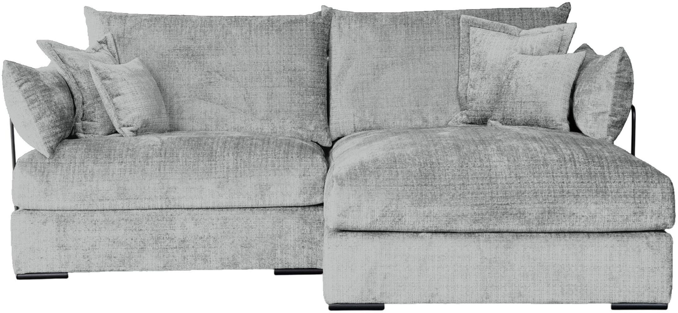 Home affaire Ecksofa »Casa XL L-Form, B: 190 cm« 4 Zierkissen, Mega-Sofa, in Cord oder Chenille-Struktur, Federkern
