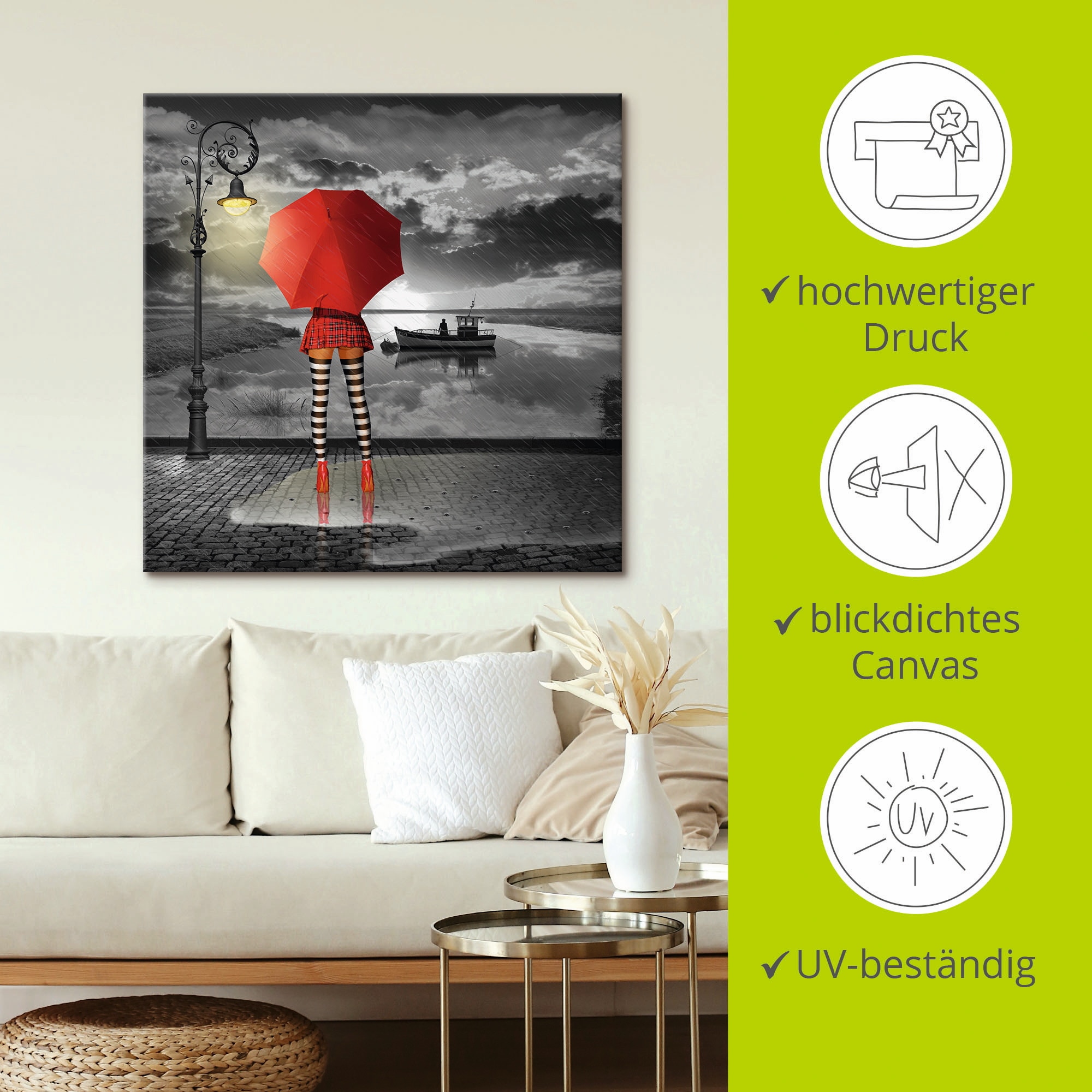 Artland Leinwandbild »Sonnige Aussichten«, Frau, (1 St.), auf Keilrahmen gespannt