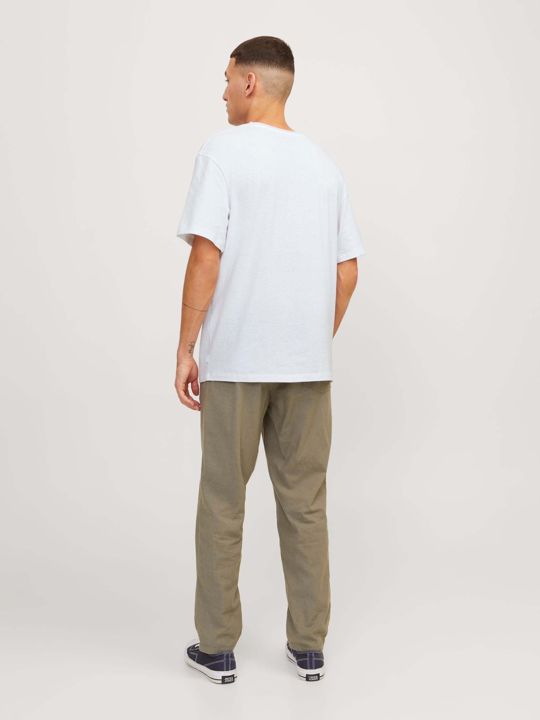 Jack & Jones T-Shirt "JJESUMMER LINEN TEE SS O-NECK LN" günstig online kaufen