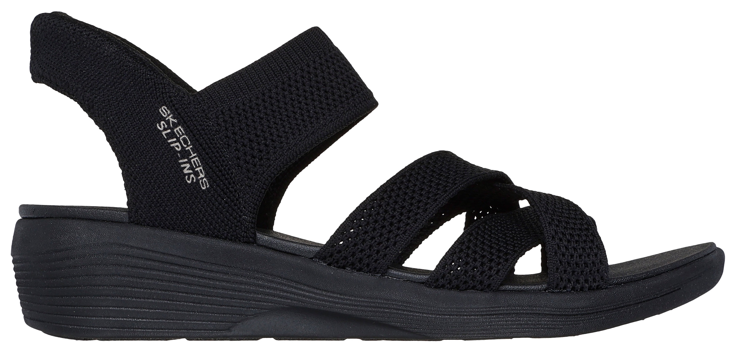 Skechers Keilsandalette »ARYA«, Freizeitschuh, Sandale in veganer Verarbeitung