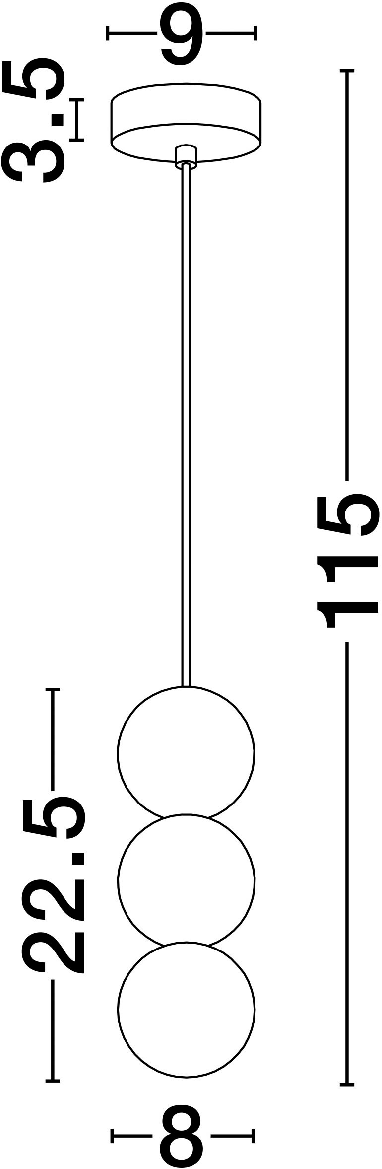 Nova Luce Pendelleuchte »ZERO«, 1 flammig