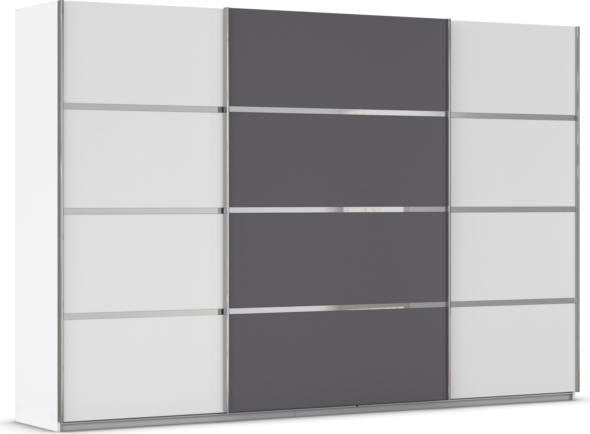 OTTO home Kleiderschrank "Mehrzweckschrank Aktenschrank Möbel Mietswohnung Schlafzimmer AVOLA" 3 verschiedene Ausstattungen BASIC/CLASSIC/PREMIUM (inkl. SOFT-CLOSE), mit eleganten Zierleisten in Chrom, Schwarz oder Weiß MADE IN GERMANY