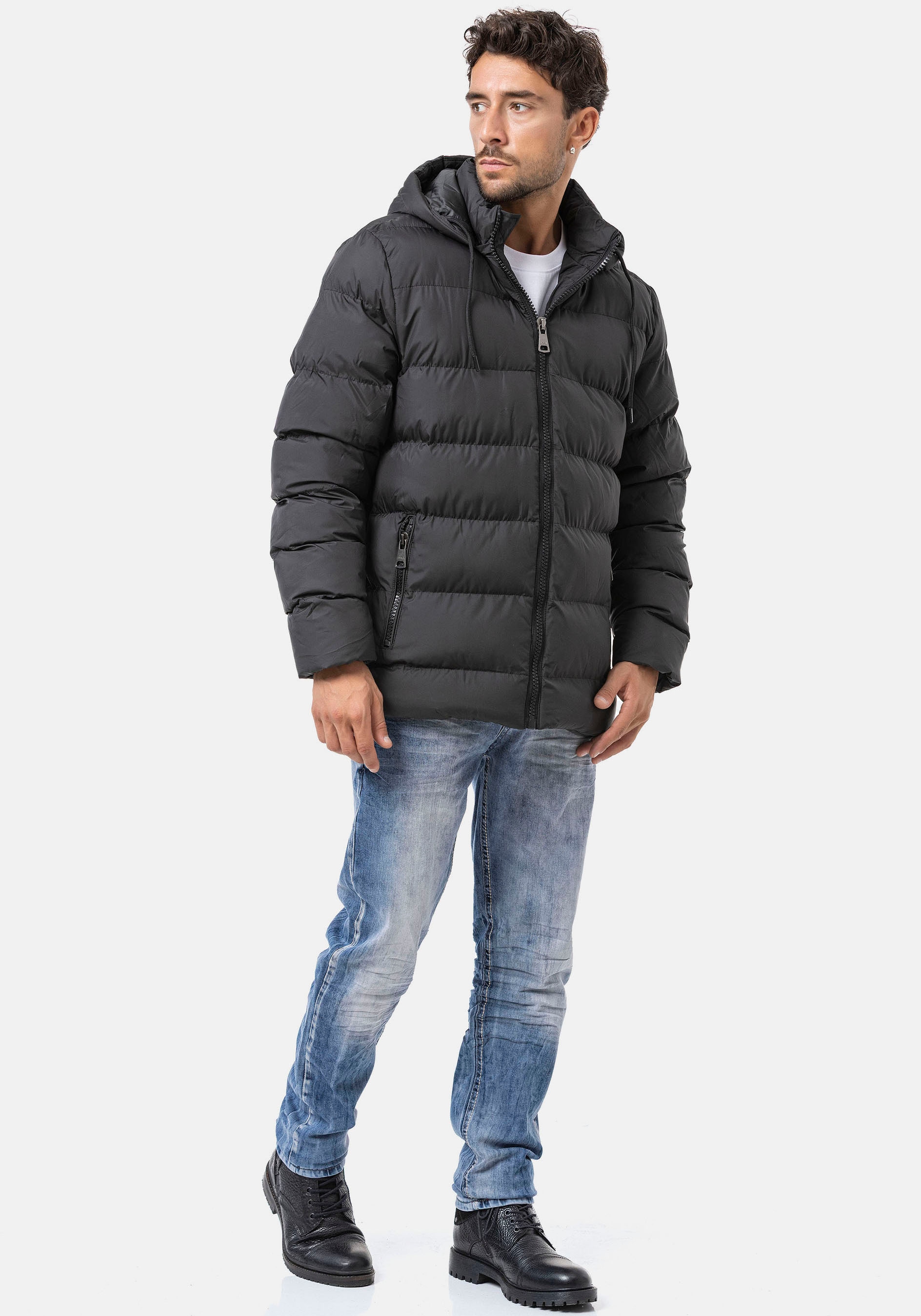 Cipo & Baxx Steppjacke mit Kapuze