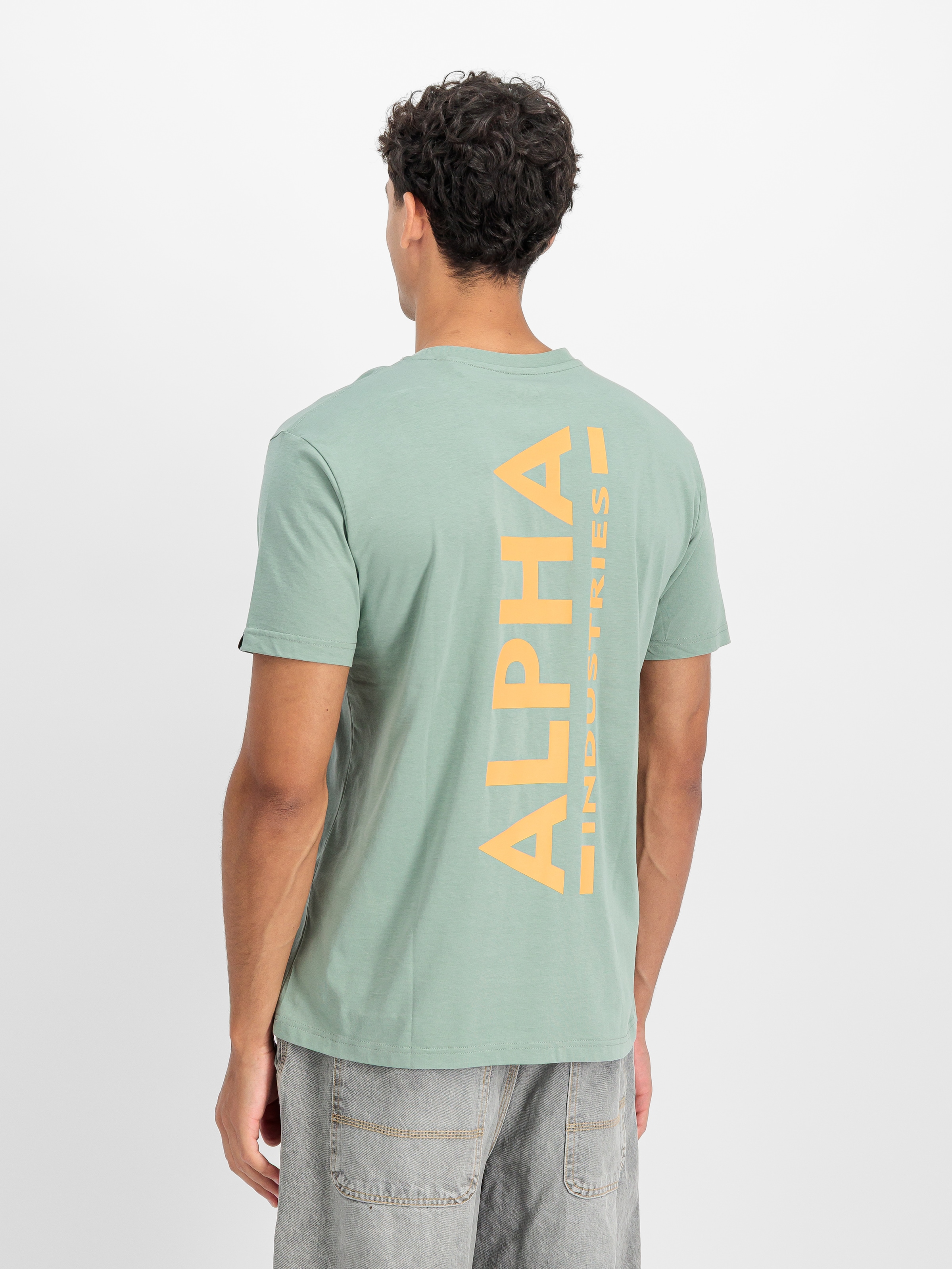 Alpha Industries Backprint T-Shirt Frost Green M 7