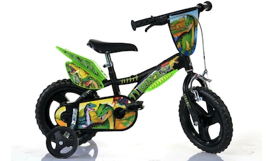 Kinderfahrrad »Dinosaurier T-Rex 12 Zoll«, 1 Gang, mit Stützrädern, Frontschild und...