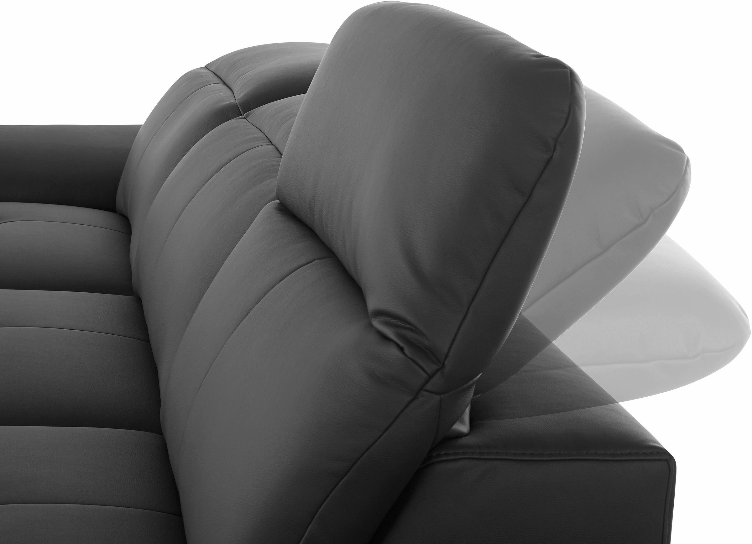 exxpo - sofa fashion Ecksofa »Mantua 2, inkl. Kopf- bzw. Rückenverstellung, bequem, L-Form«, wahlweise mit Bettfunktion und Bettkasten, tolle Verarbeitungsdetails