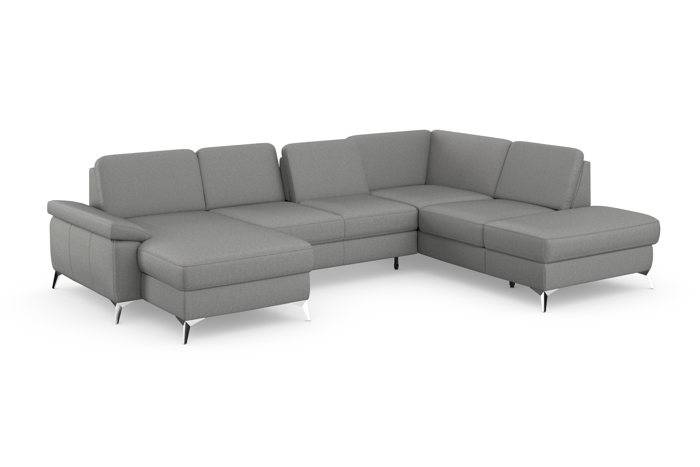 sit&more Wohnlandschaft »Padua U-Form«, inklusive Sitztiefenverstellung, Armteilfunktion und Federkern
