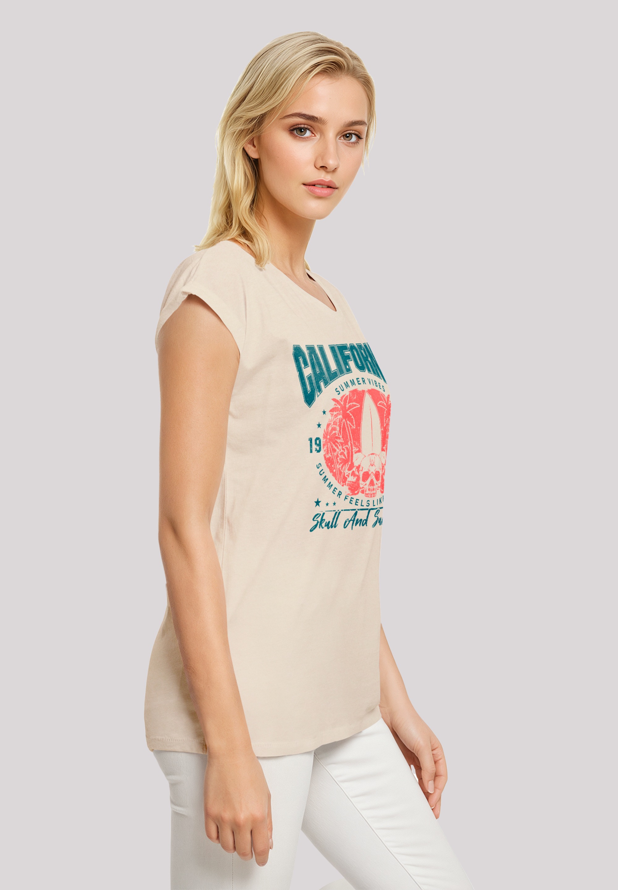 F4NT4STIC T-Shirt »California skull summer vibes«, Premium Qualität