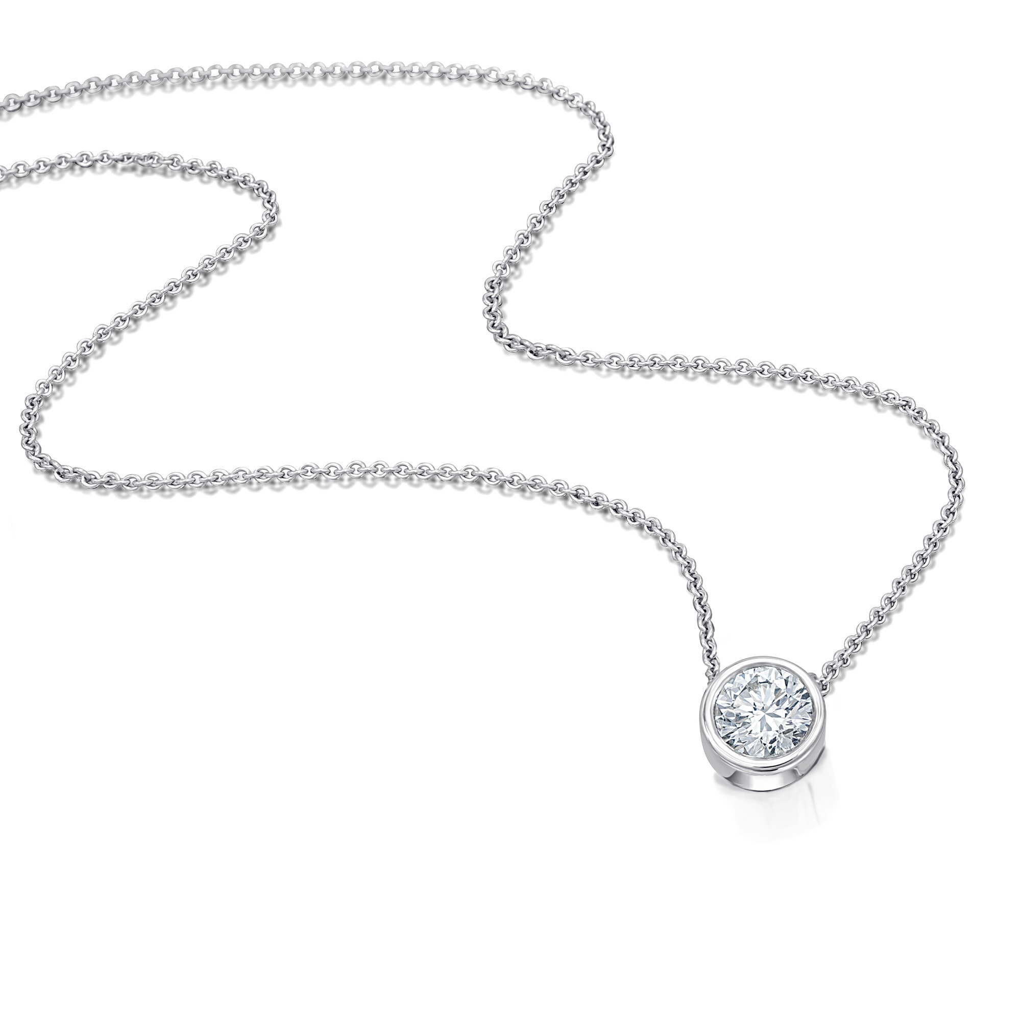 ONE ELEMENT Goldkette »0.1 ct Diamant Brillant Halskette aus 585«, Weißgold 45 cm Ø 4,55 mm – edles Design – modisch & dezent zugleich