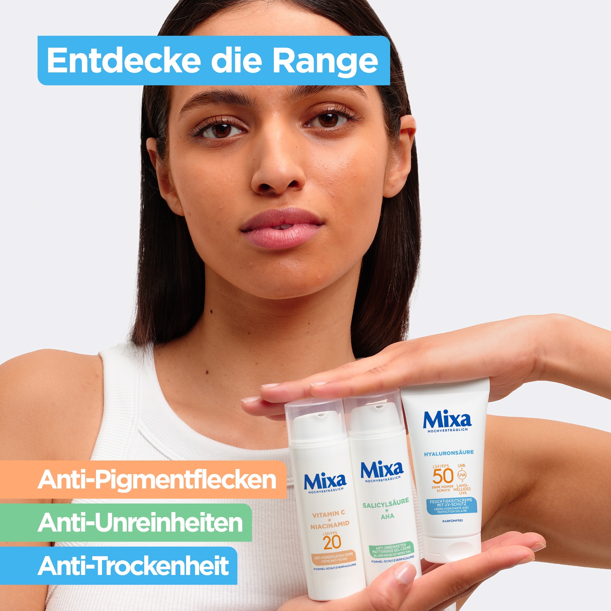 Mixa Feuchtigkeitscreme »Mixa Feuchtigkeitscreme UV-Schutz«, mit hoher Wirksamkeit