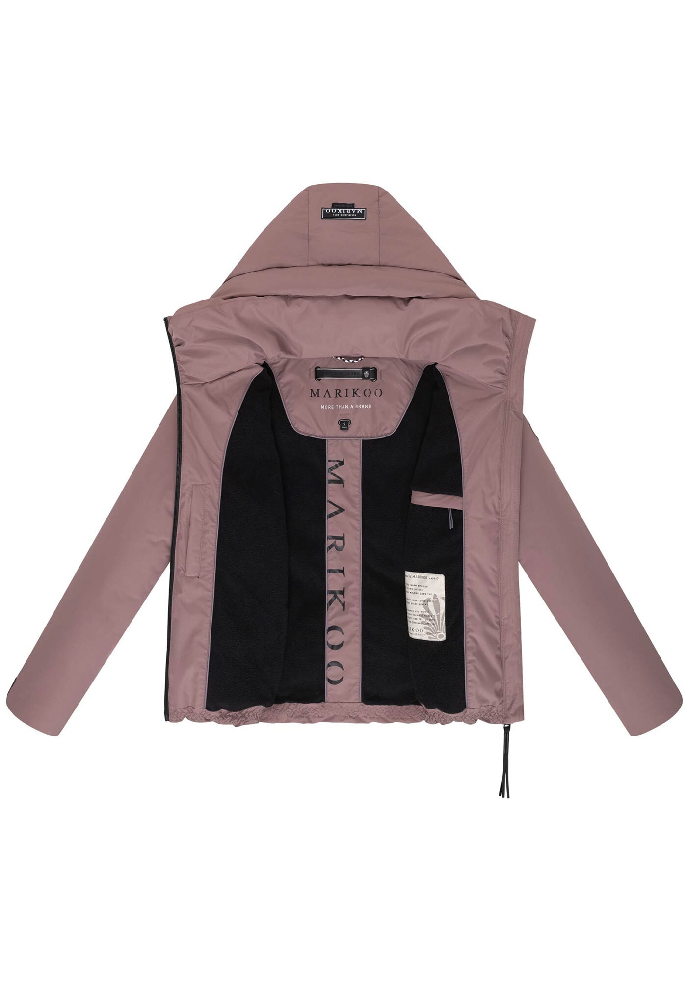 Marikoo Winterjacke »Ninikaa«, kurze Winter Jacke mit extra hohem Windschutzkragen