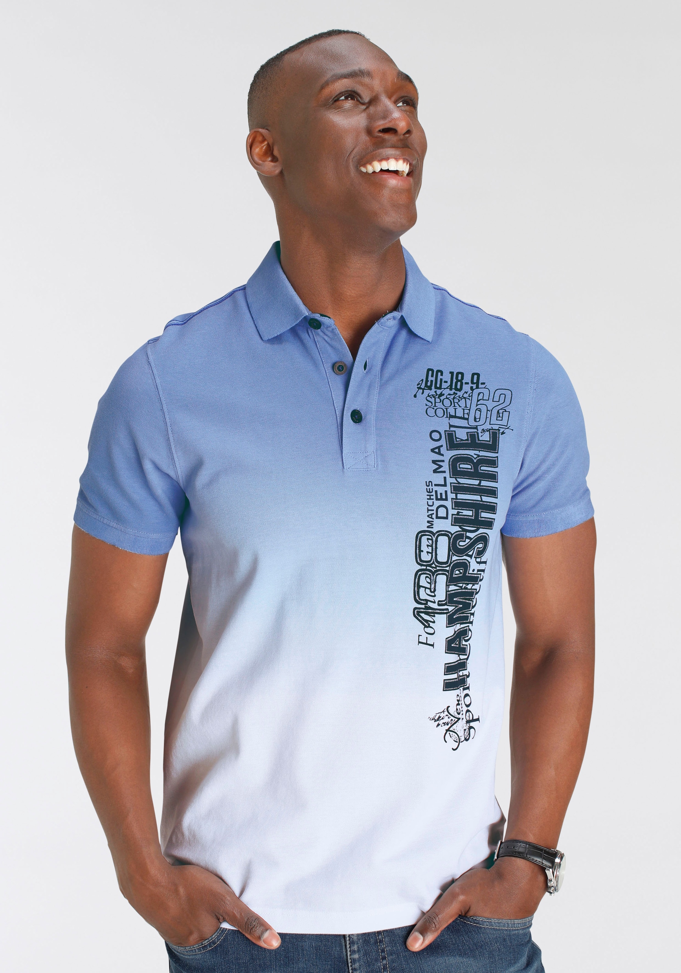DELMAO Poloshirt, mit Farbverlauf und Print-NEUE MARKE! ▷ bestellen | BAUR | Print-Shirts