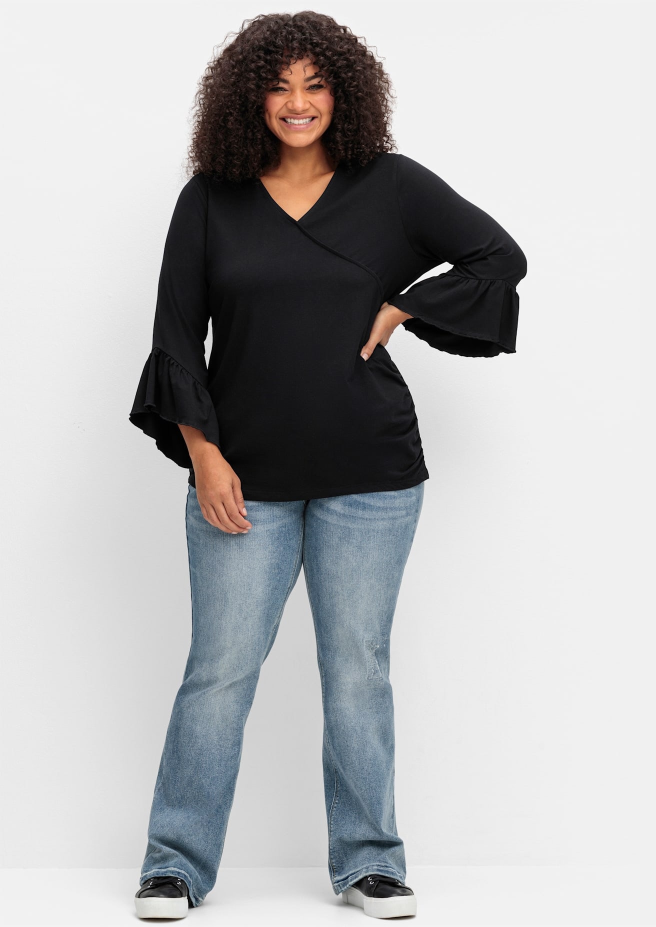 sheego by Joe Browns 3/4-Arm-Shirt "T-Shirt", (1 tlg.) günstig online kaufen