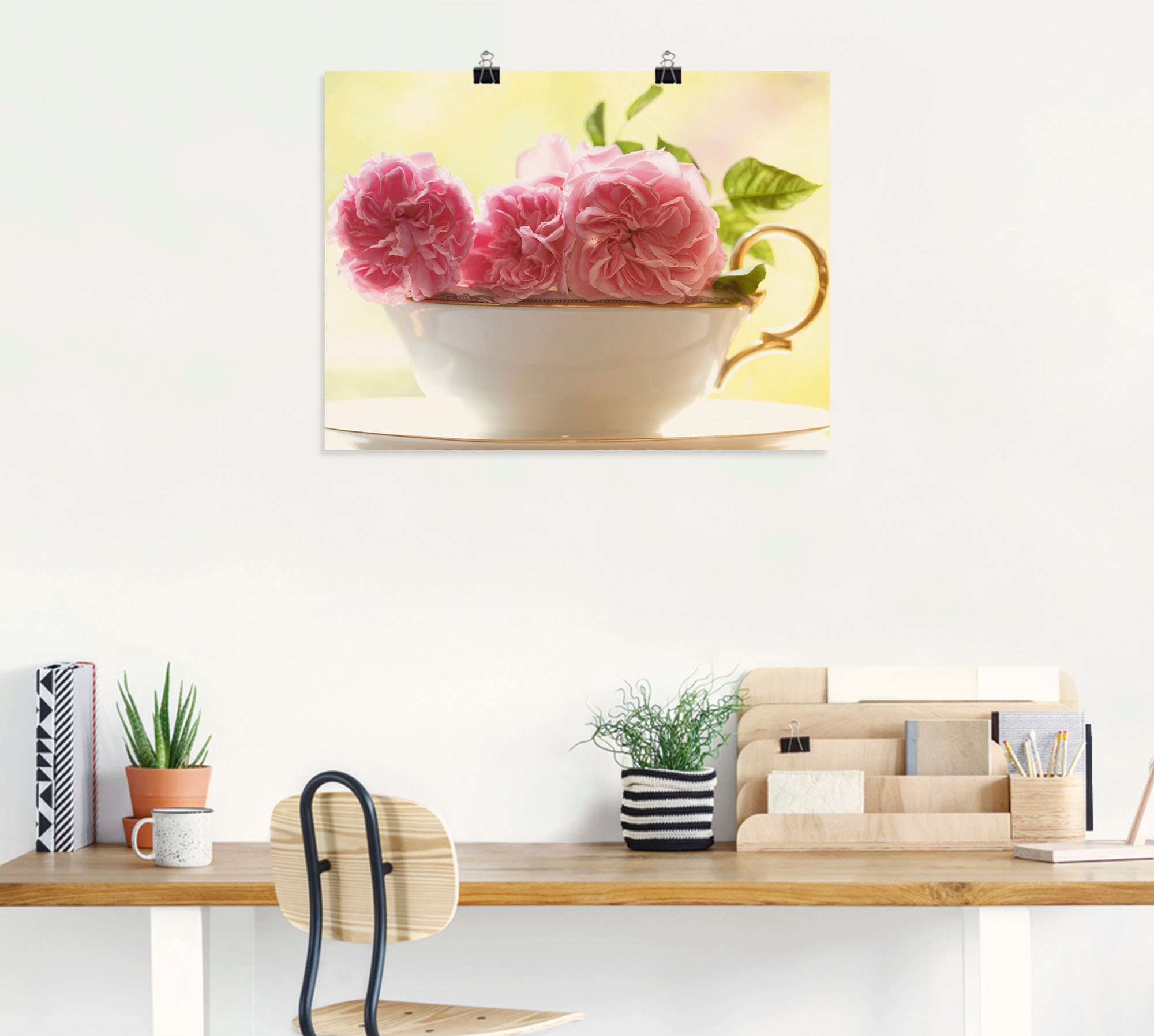 Artland Wandbild "Vintage Rosen" 1 Stk. tlg. als Leinwandbild, Poster, Wand günstig online kaufen