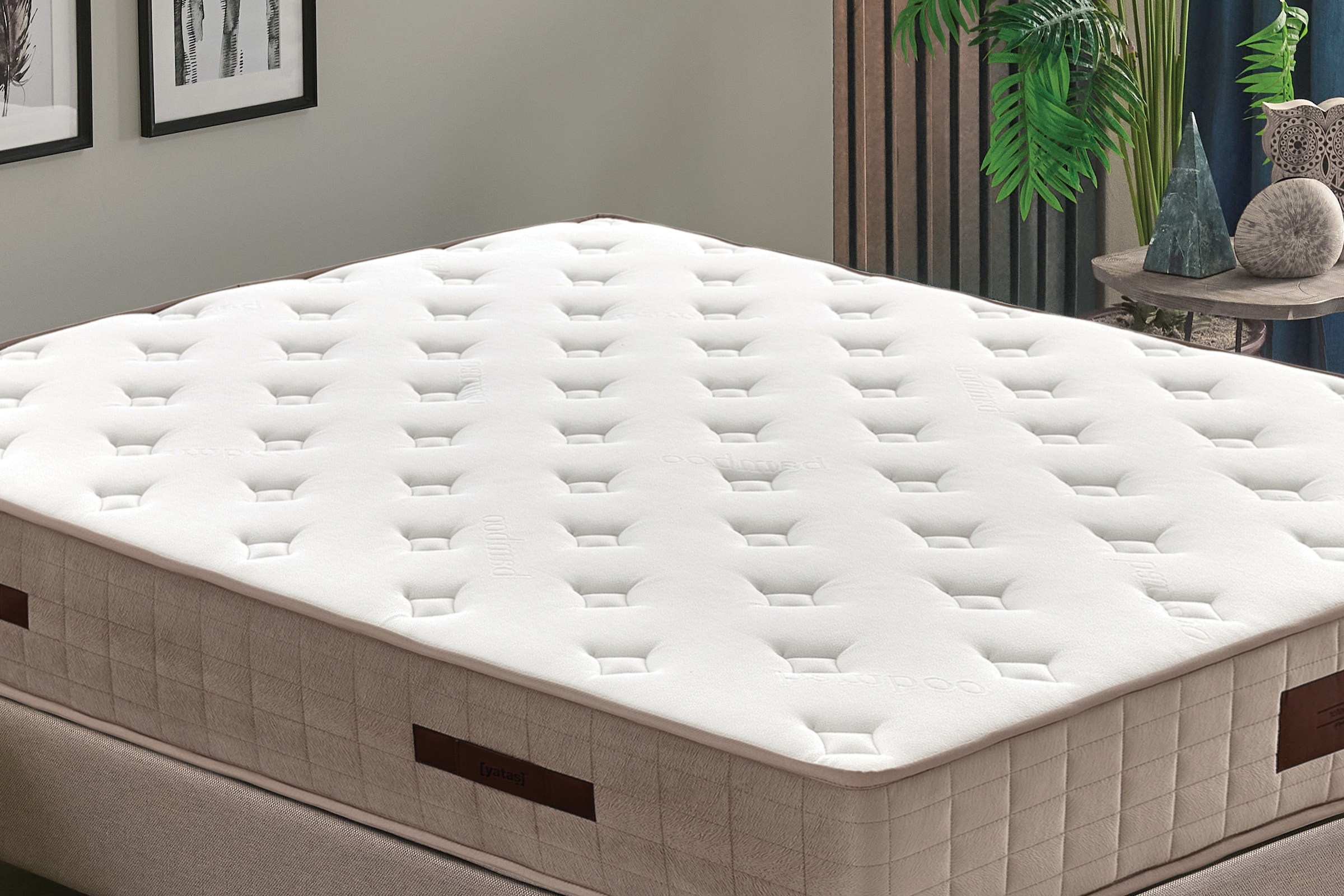 Yatas Bedding Taschenfederkernmatratze "Majestät Premium Bambus" 30 cm hoch 416 Federn 1 Stk. tlg. H2, wendbar, ergonomisch, atmungsaktiv, 90x200 und weitere Größen