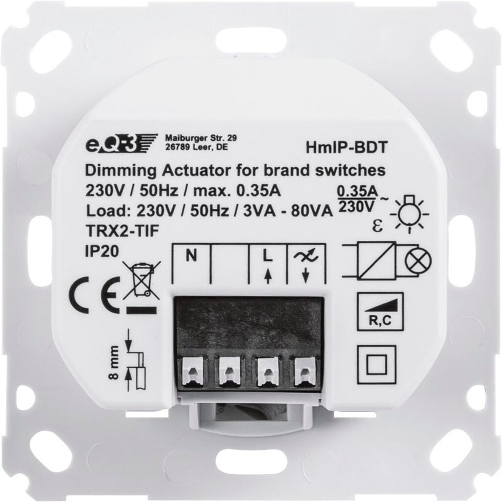 Homematic IP Unterputzschalter »Dimmaktor für Markenschalter - Unterputz (143166A0)«
