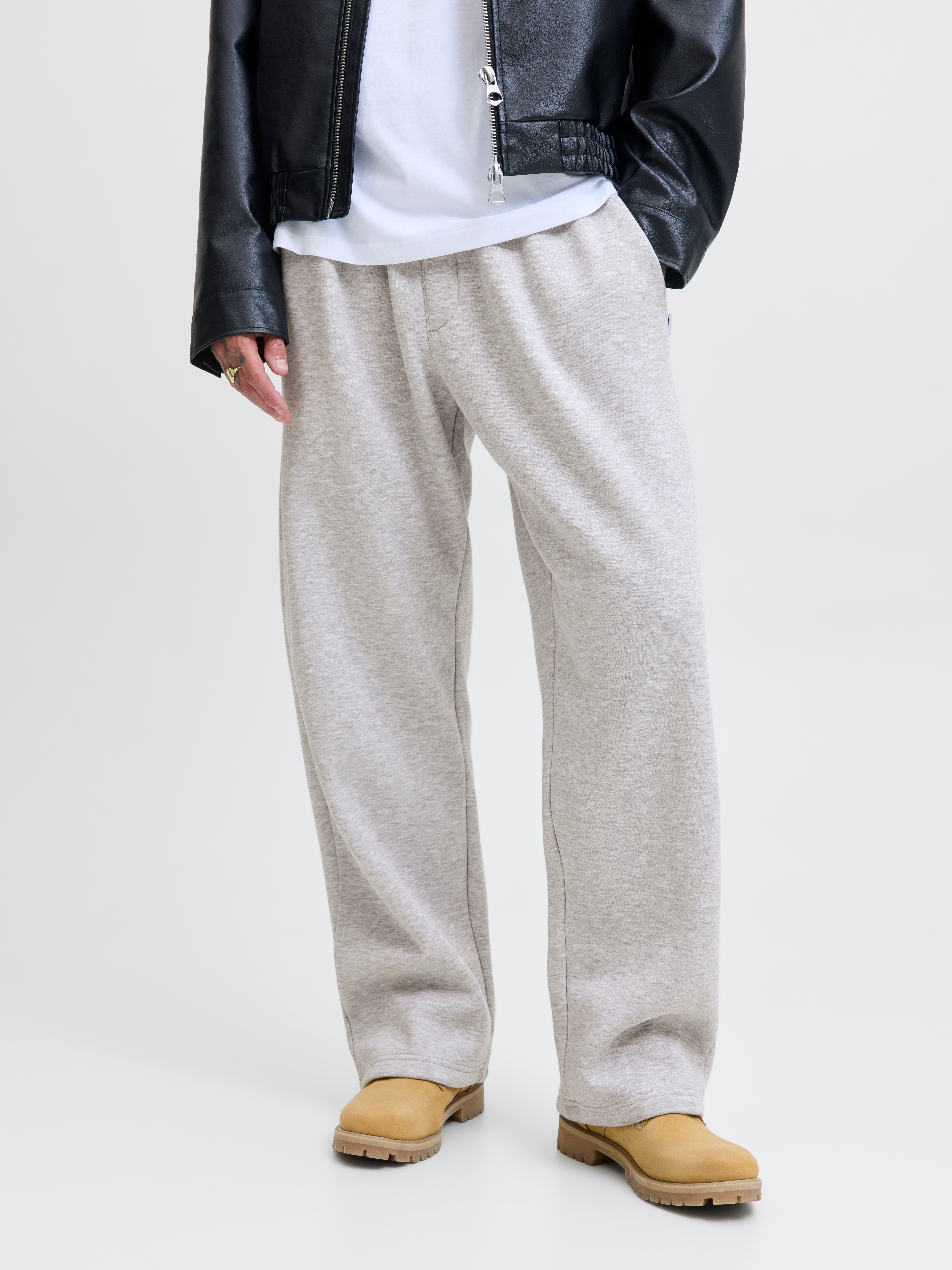 Jack & Jones Sweathose "JPSTBILL BRADLEY SWEAT PANT" Materialmix, weit