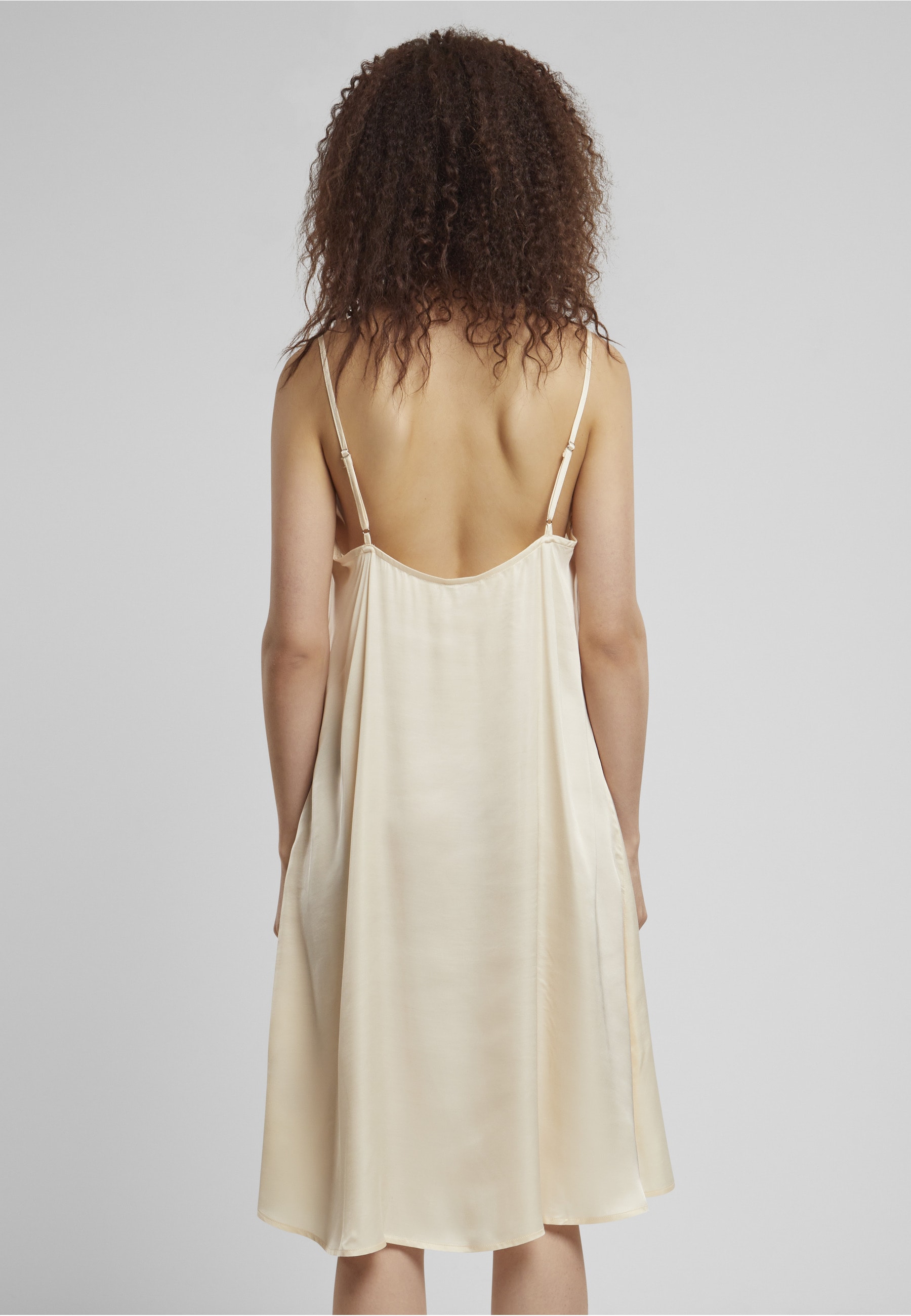 URBAN CLASSICS Shirtkleid »Urban Classics Damen Ladies Viscose Satin Slip Dress« 1 Stk. tlg.