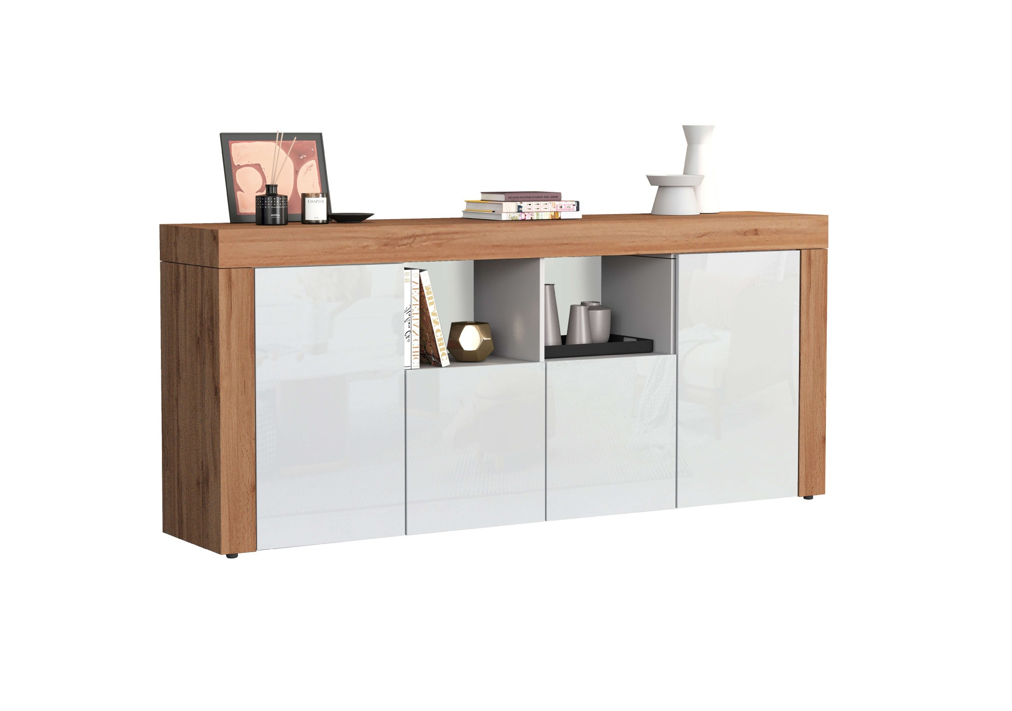 INOSIGN Sideboard "CHRONOS Breite 200 cm mit 4 Türen, 2 offene und 8 geschl günstig online kaufen