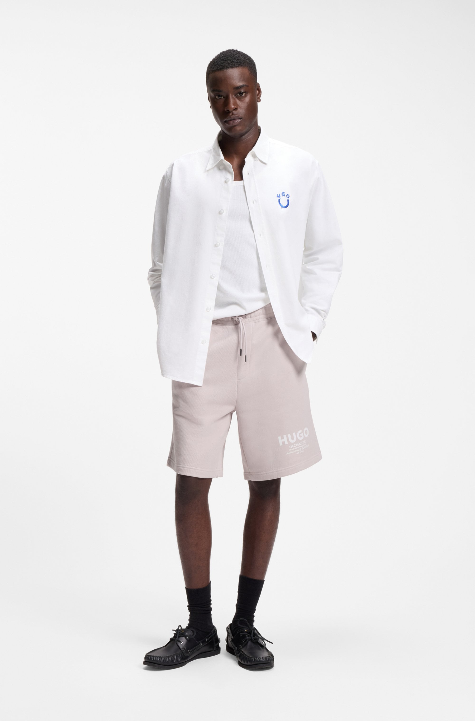 HUGO Sweatshorts »Nomario«  mit großem Druck
