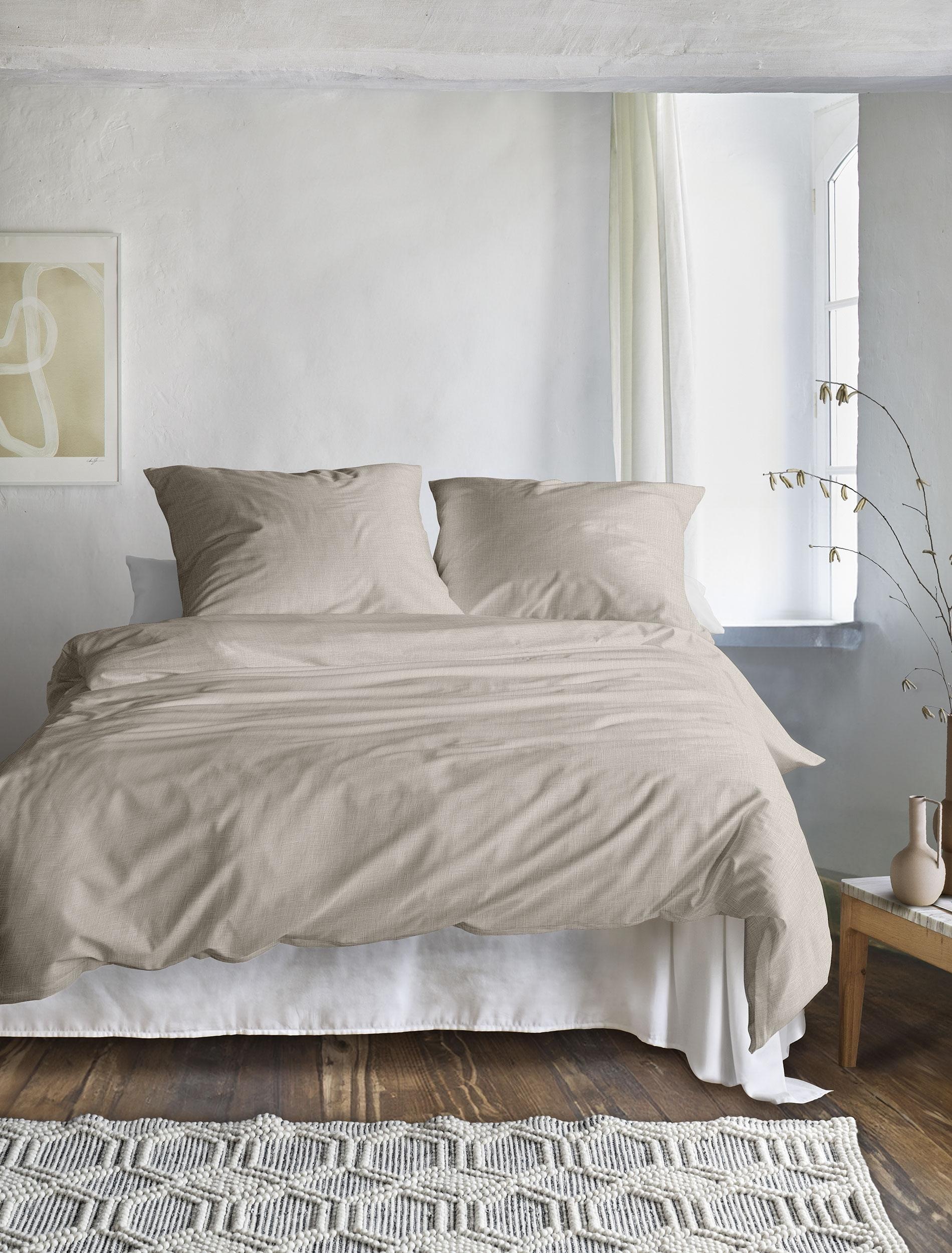 Bettwäsche IRISETTE, beige, Linon, Obermaterial: 100% Baumwolle, Bettwäsche, "Lotus 8521", atmungsaktiv