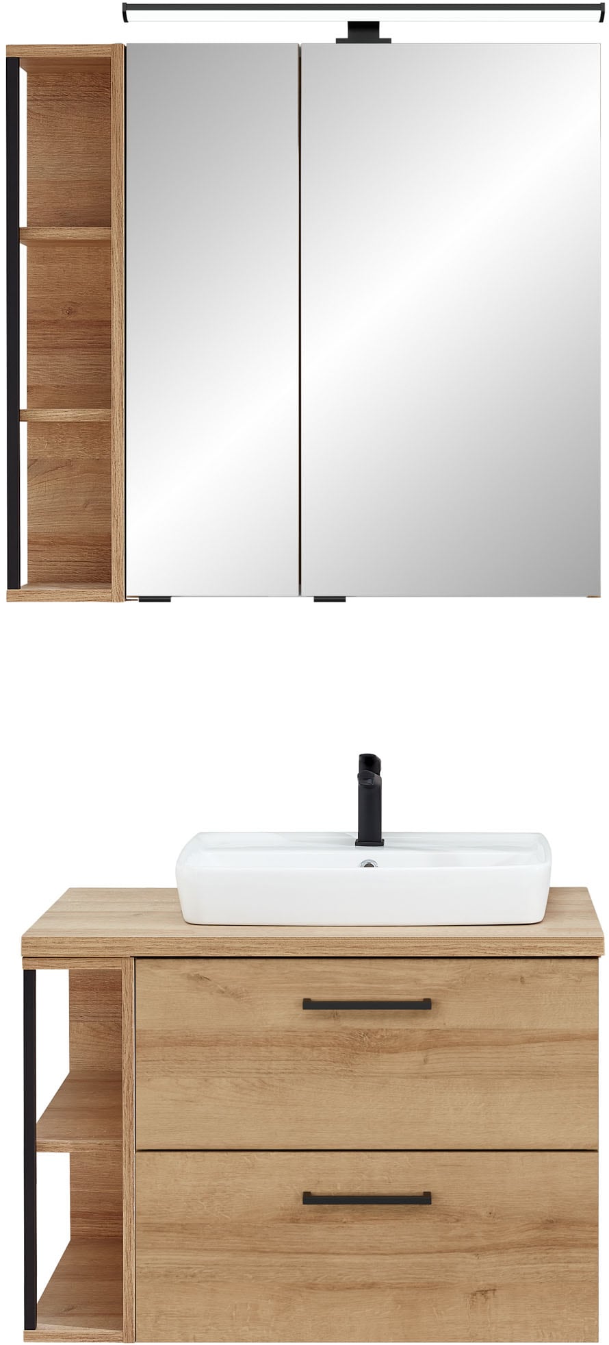 Saphir Badezimmer-Set "5-tlg. Mit Softclose-Türen" 6 Stk. tlg.