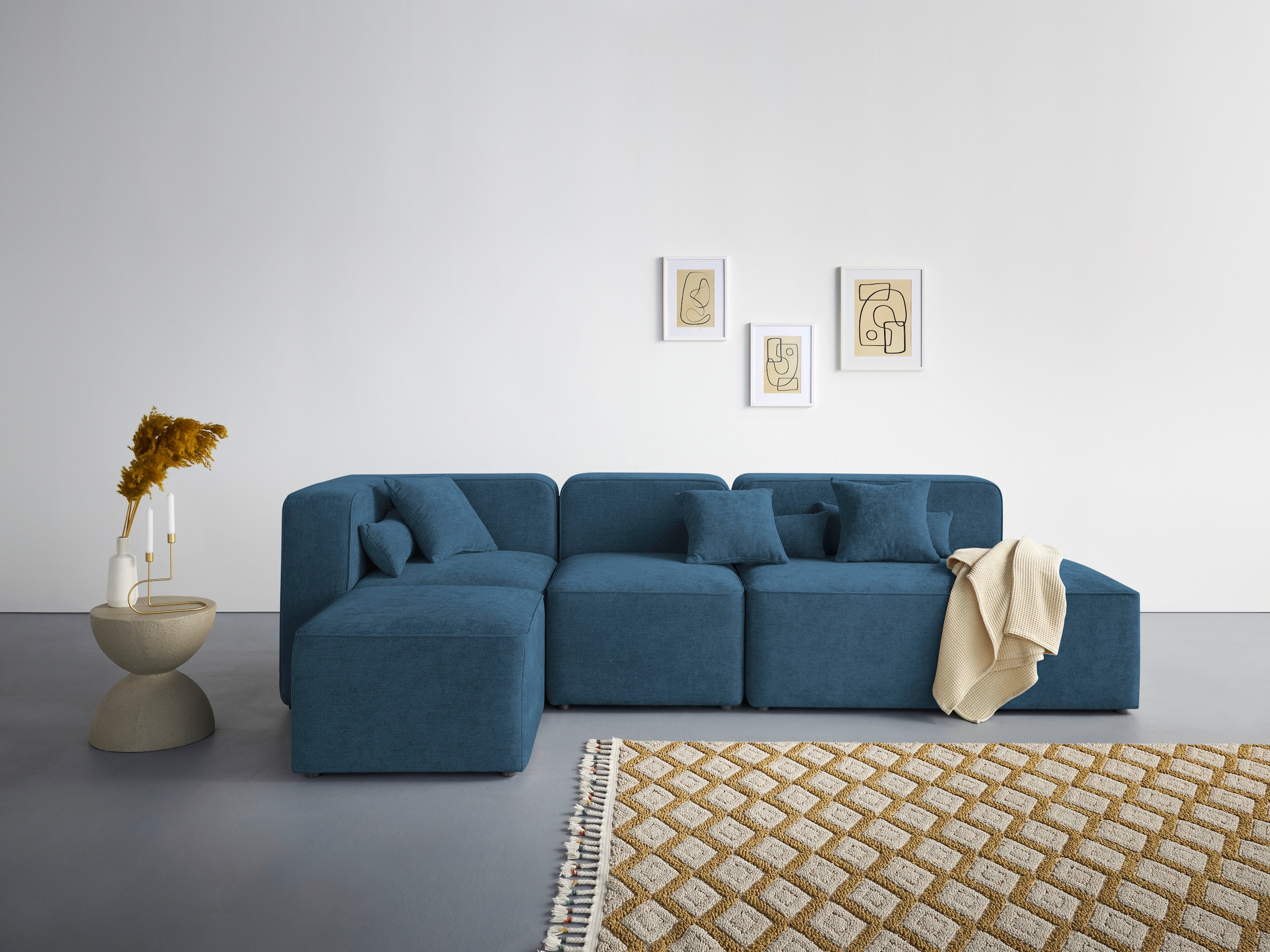 Home affaire Ecksofa "Sundstrup L-Form" Modulserie, individuelle Zusammenst günstig online kaufen