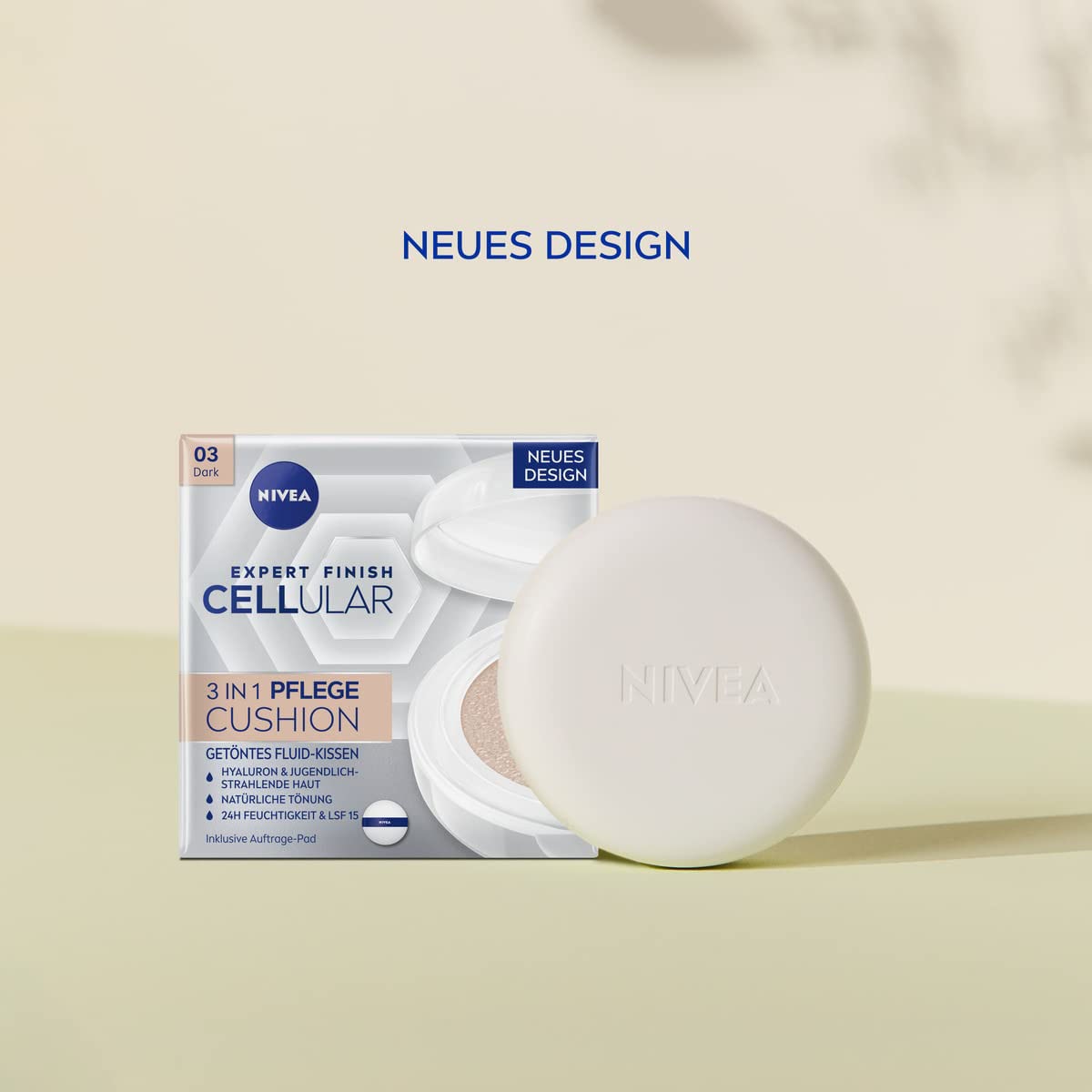 Nivea Foundation »CELLULAR Expert Finish 3in1 Pflege Cushion«, LSF 15, spendet Feuchtigkeit, ebenmäßigere Haut, mindert Fältchen.