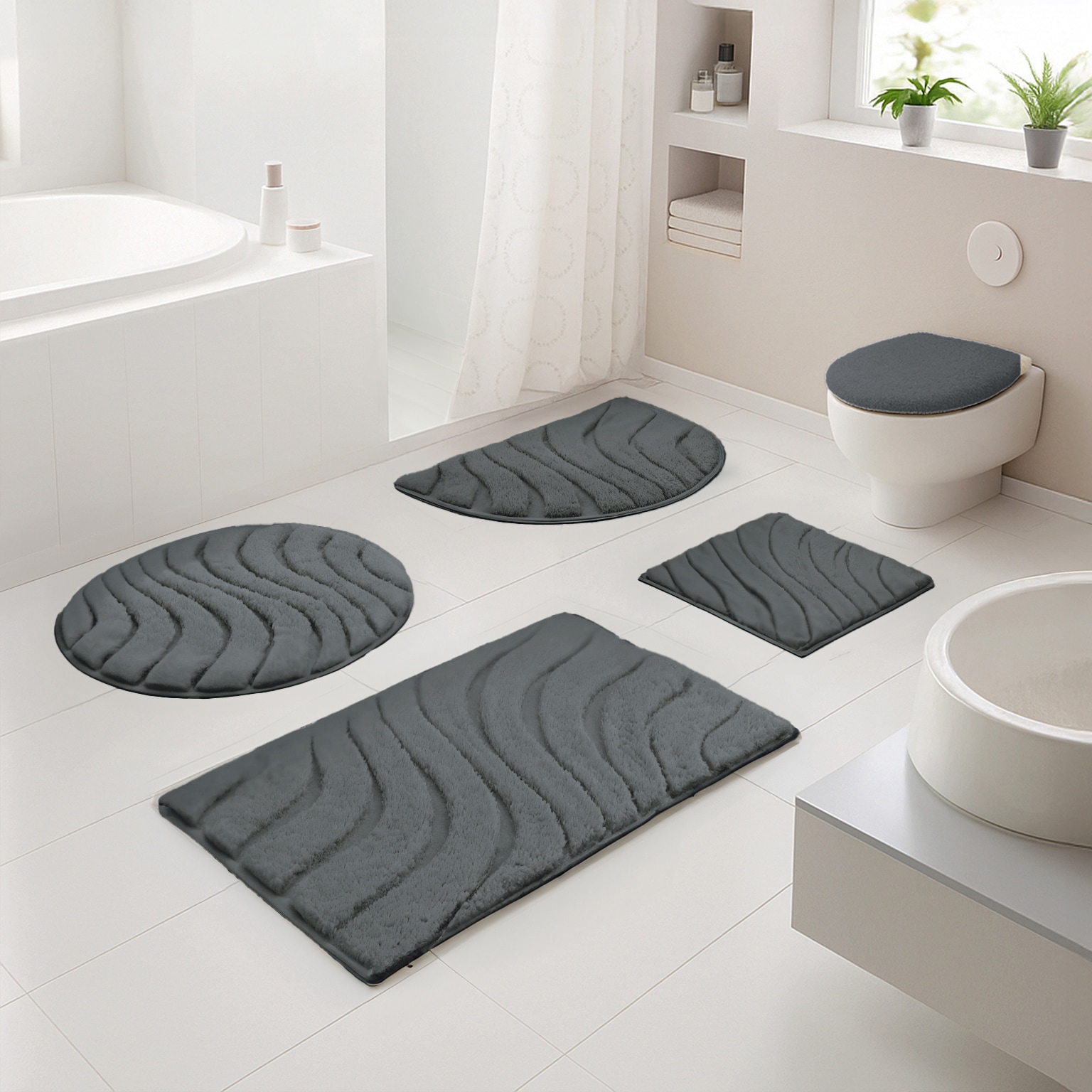 OTTO home Badematte "Levii, Badvorleger, Badezimmer Teppich, sehr weich" Hö günstig online kaufen