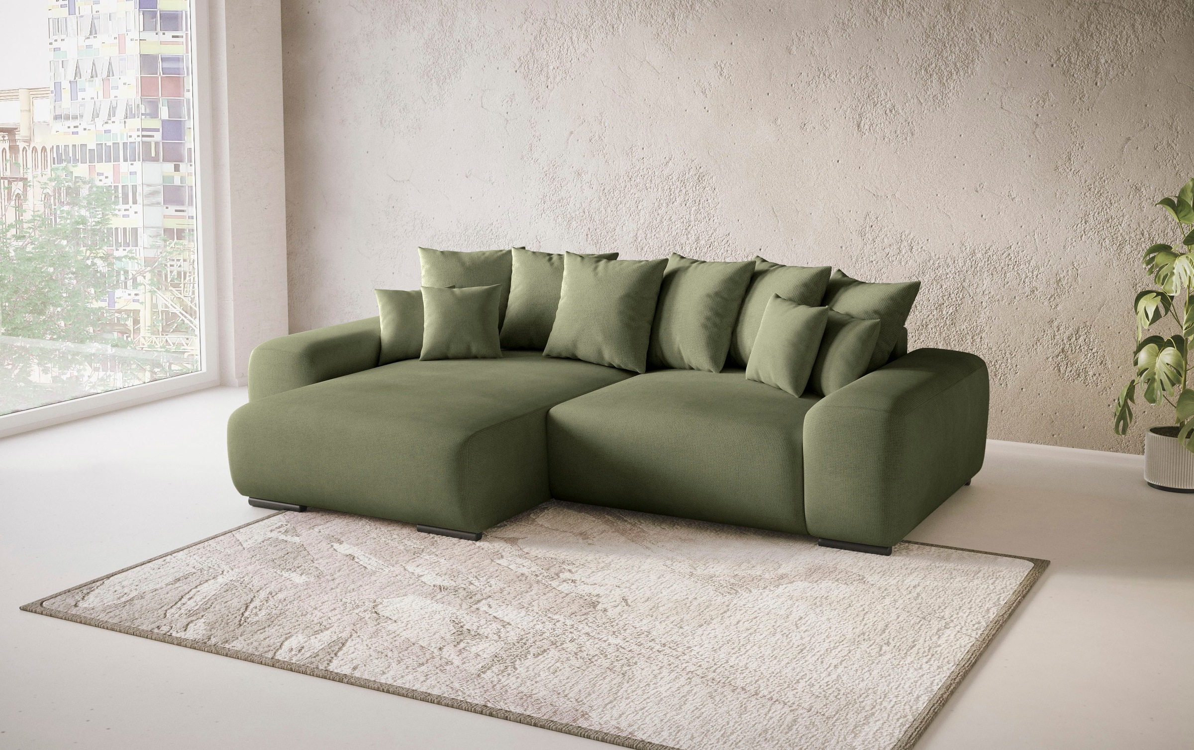 Mr. Couch Ecksofa »Sundance L-Form«, Dauerschläfer mit EasyBett-Schlaffunktion, Bettkasten